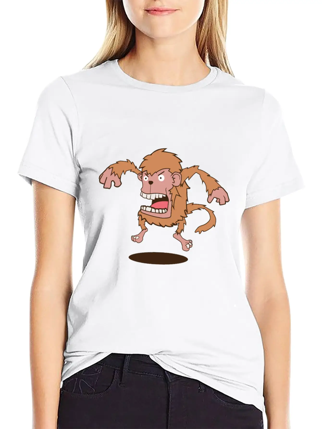 Angry Monkey T-Shirt & Gift Timeless Short Sleeve Tee – Comfy And Minimalist Design