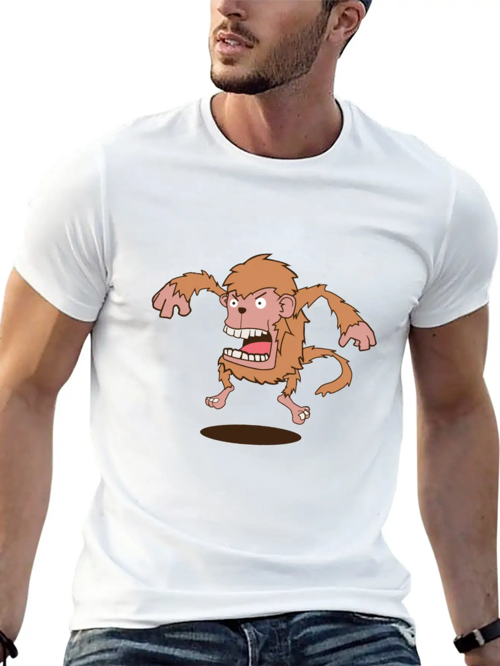 Angry Monkey T-Shirt & Gift Timeless Short Sleeve Tee – Comfy And Minimalist Design