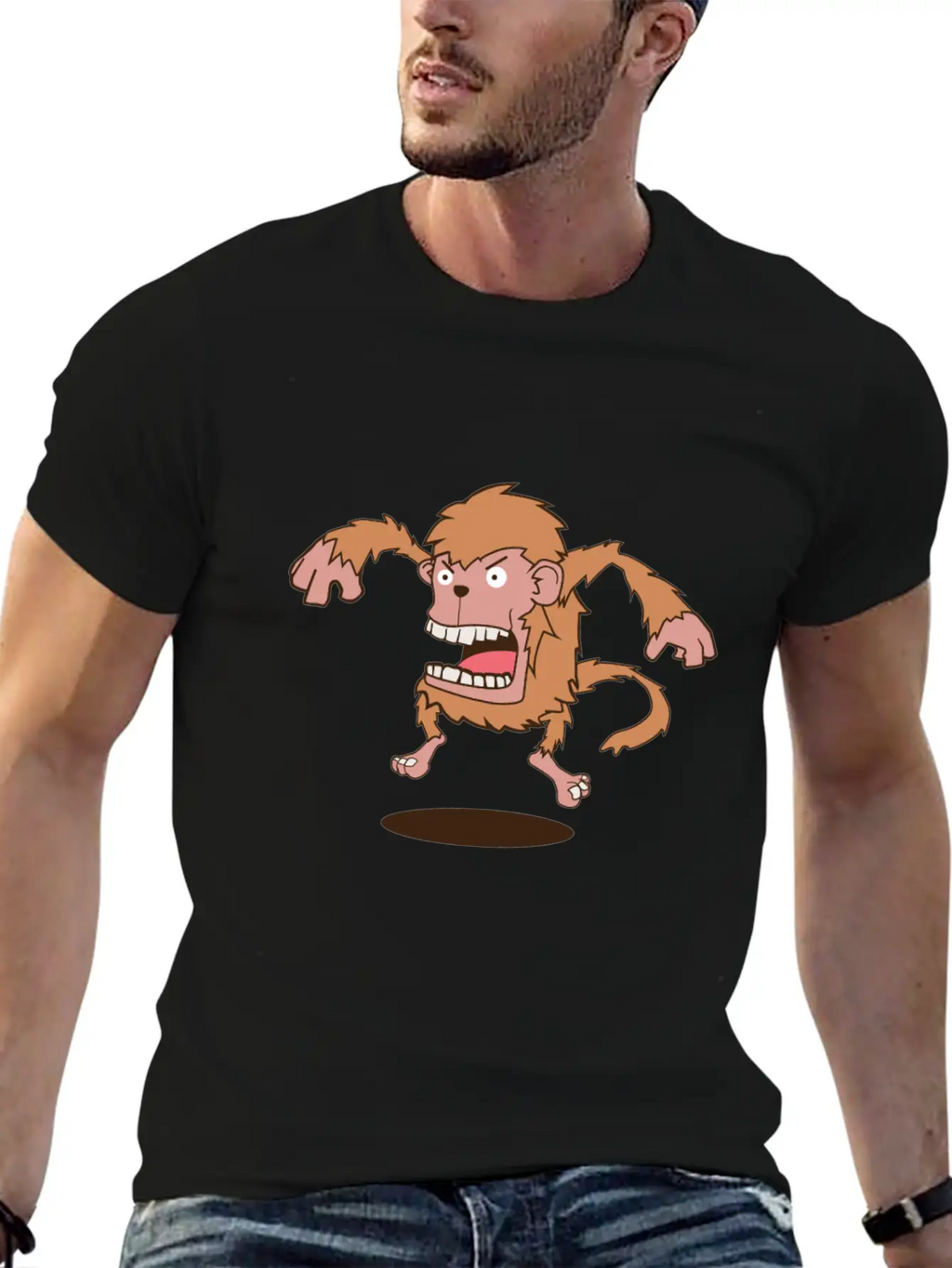 Angry Monkey T-Shirt & Gift Timeless Short Sleeve Tee – Comfy And Minimalist Design
