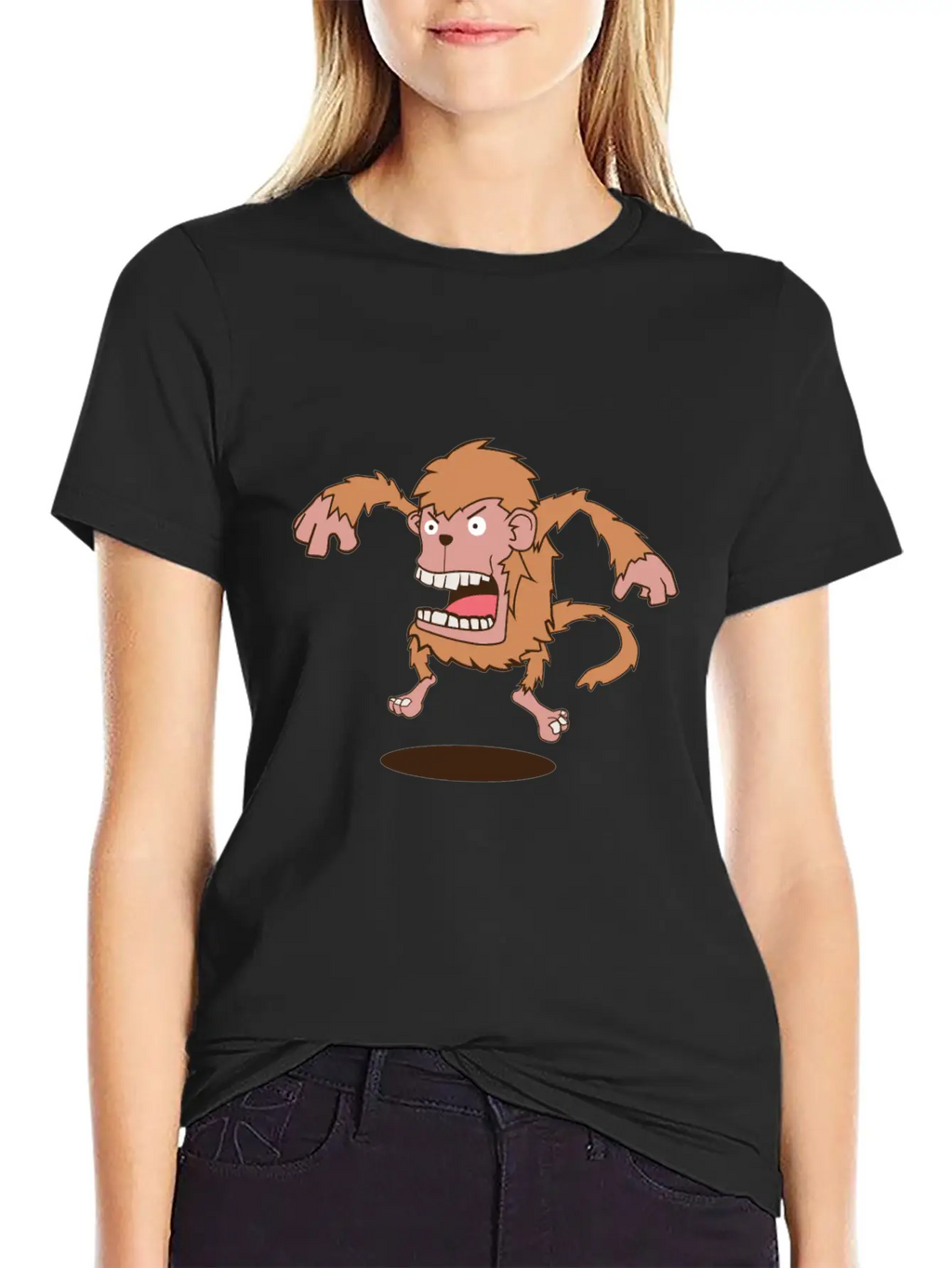 Angry Monkey T-Shirt & Gift Timeless Short Sleeve Tee – Comfy And Minimalist Design