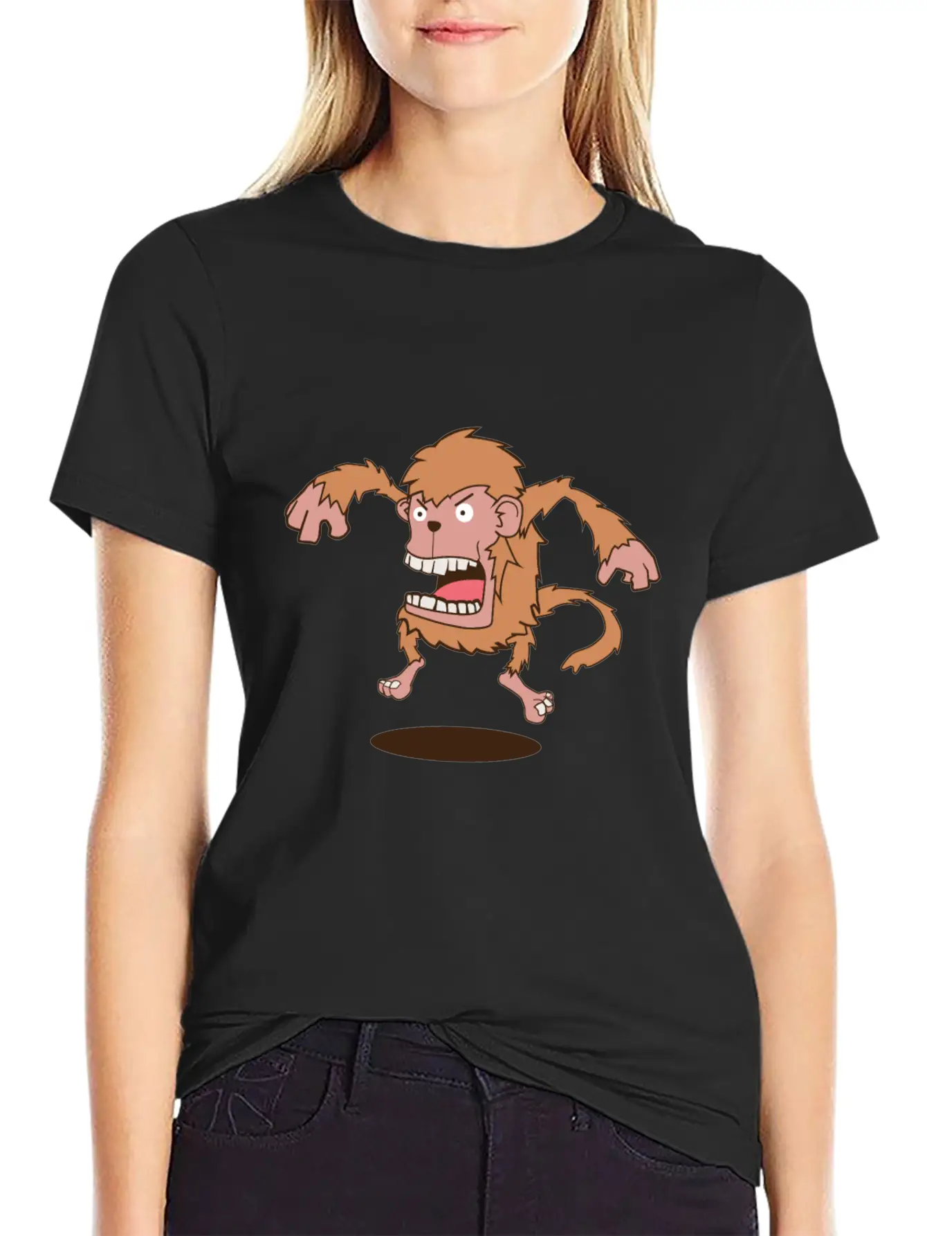 Angry Monkey T-Shirt & Gift Timeless Short Sleeve Tee – Comfy And Minimalist Design