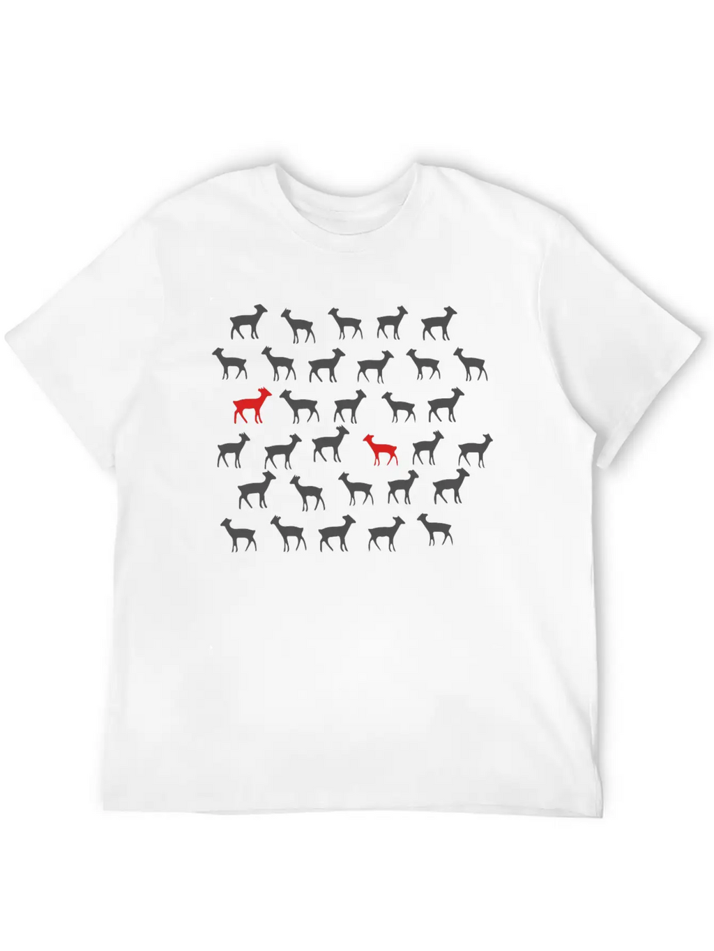 Animal Pattern Unisex Casual T-Shirt – Clean Design For Daily Comfort