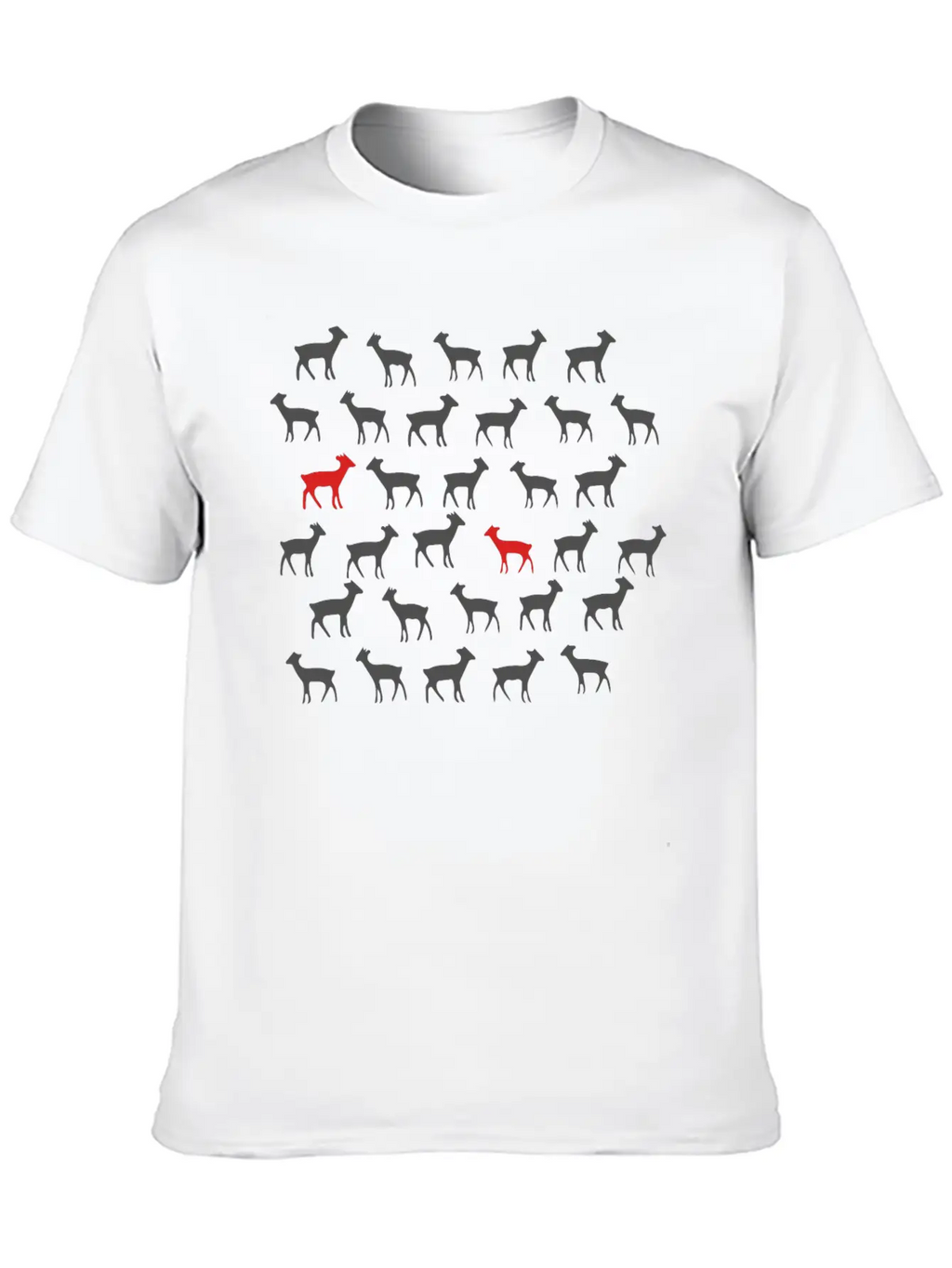 Animal Pattern Unisex Casual T-Shirt – Clean Design For Daily Comfort