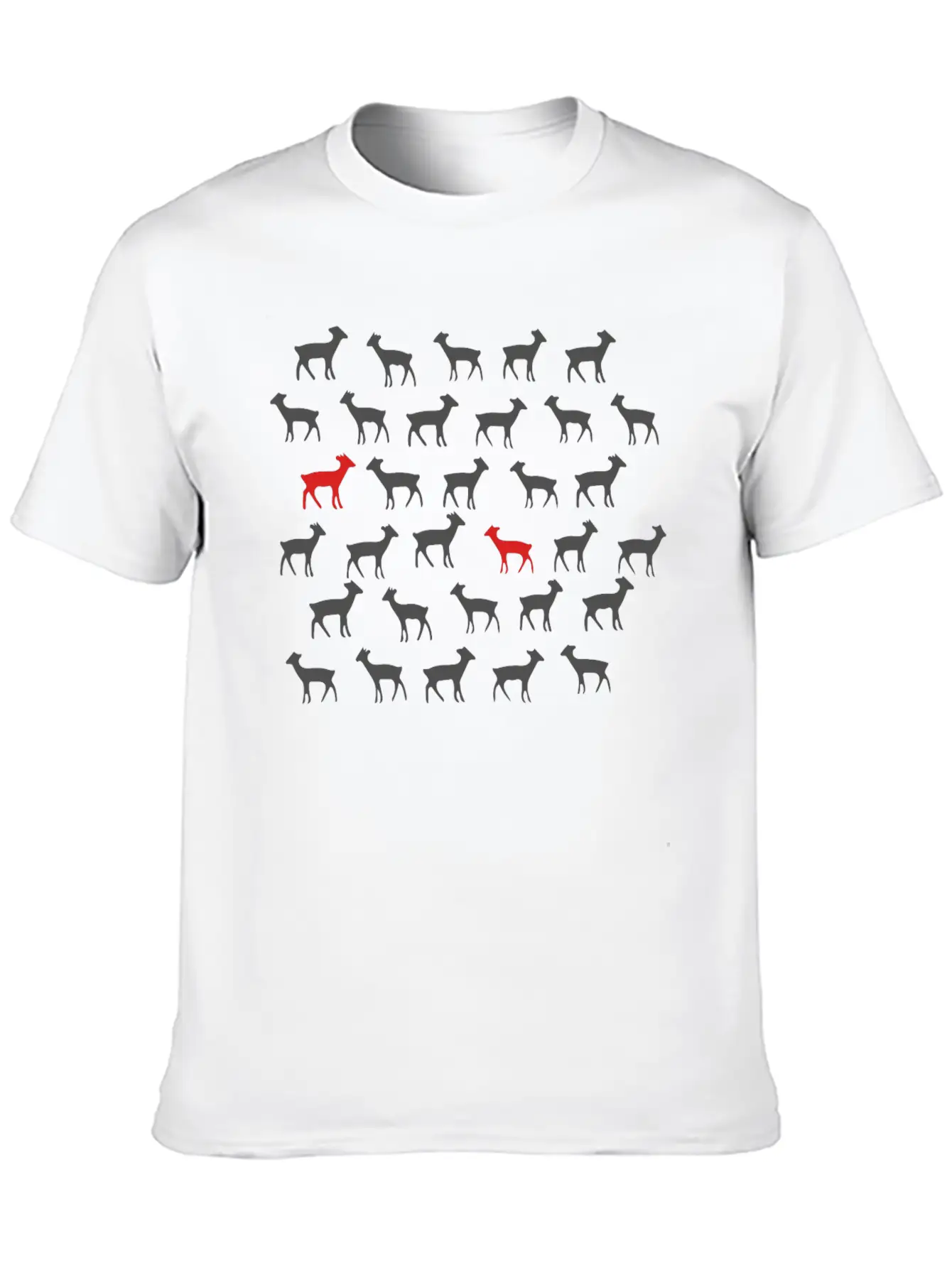 Animal Pattern Unisex Casual T-Shirt – Clean Design For Daily Comfort