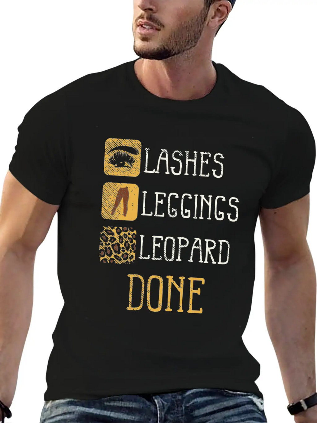 Animal Print Makeup Beauty - Lashes And Leopard Classic Fit Graphic Tee For Daily Comfort – Unisex Cotton Shirt