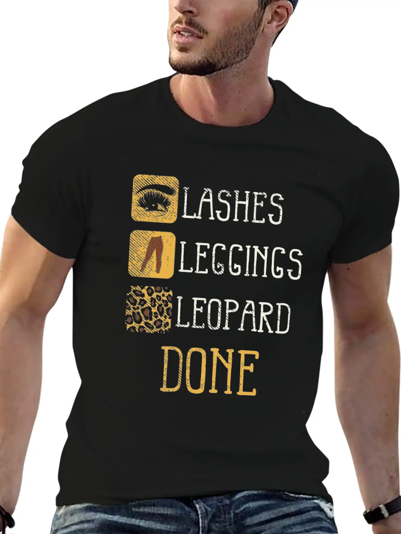 Animal Print Makeup Beauty - Lashes And Leopard Classic Fit Graphic Tee For Daily Comfort – Unisex Cotton Shirt