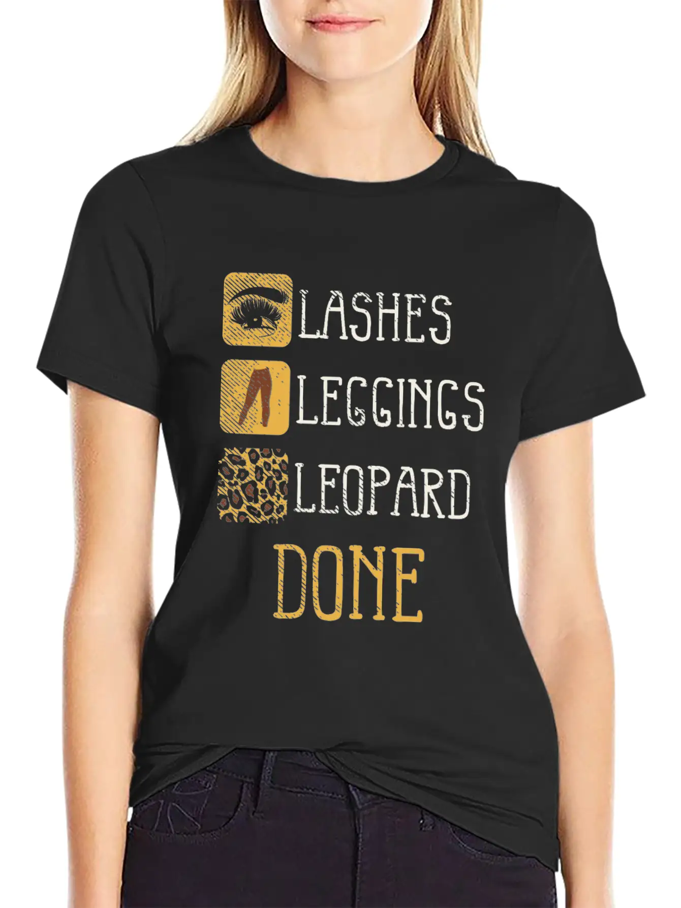 Animal Print Makeup Beauty - Lashes And Leopard Classic Fit Graphic Tee For Daily Comfort – Unisex Cotton Shirt