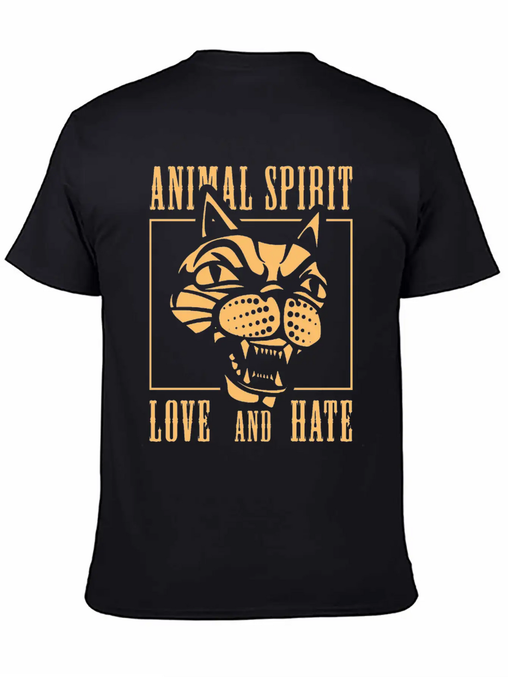 Animal Spirit Love And Hate Cat Unisex Casual T-Shirt – Clean Design For Daily Comfort