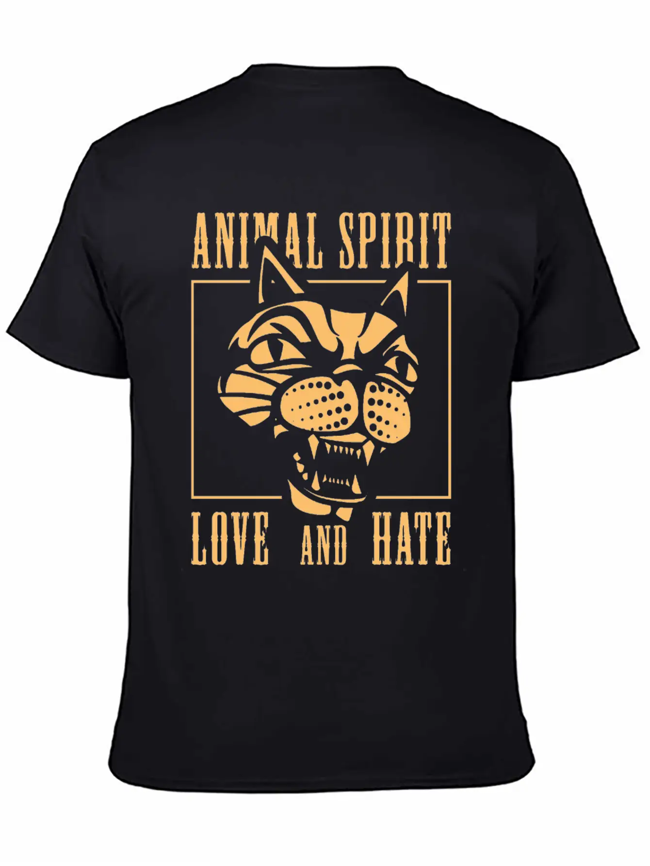 Animal Spirit Love And Hate Cat Unisex Casual T-Shirt – Clean Design For Daily Comfort