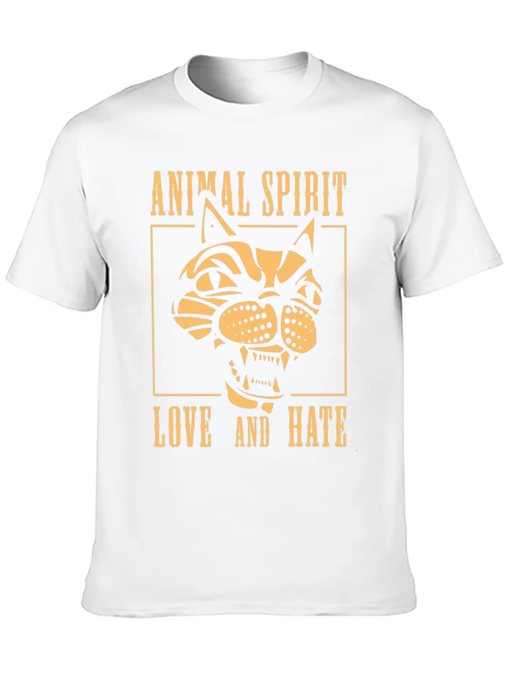 Animal Spirit Love And Hate Cat Unisex Casual T-Shirt – Clean Design For Daily Comfort