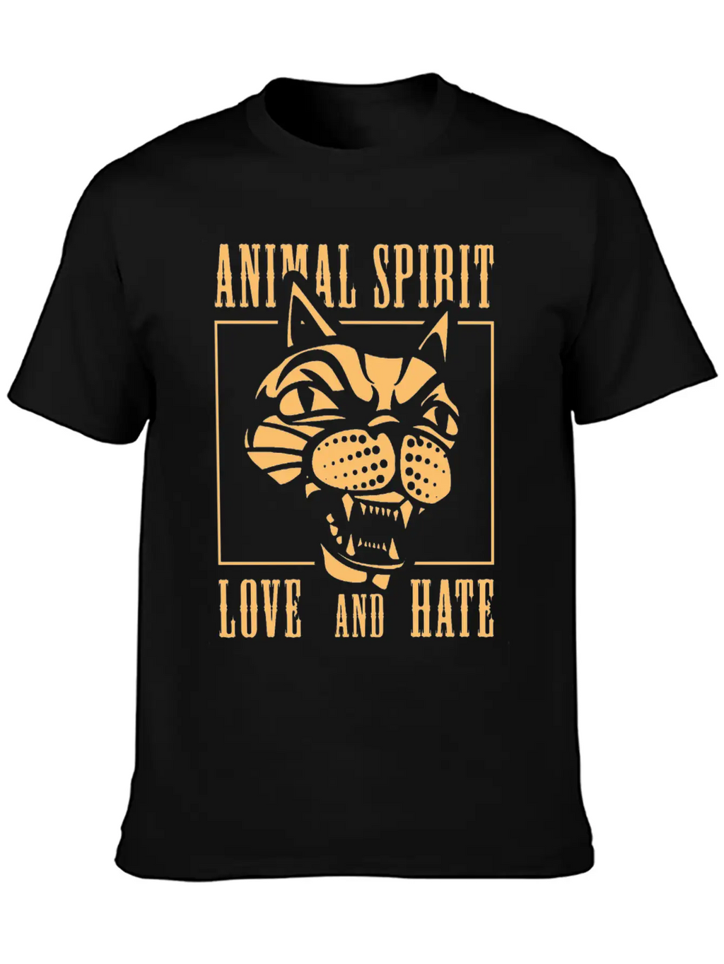 Animal Spirit Love And Hate Cat Unisex Casual T-Shirt – Clean Design For Daily Comfort
