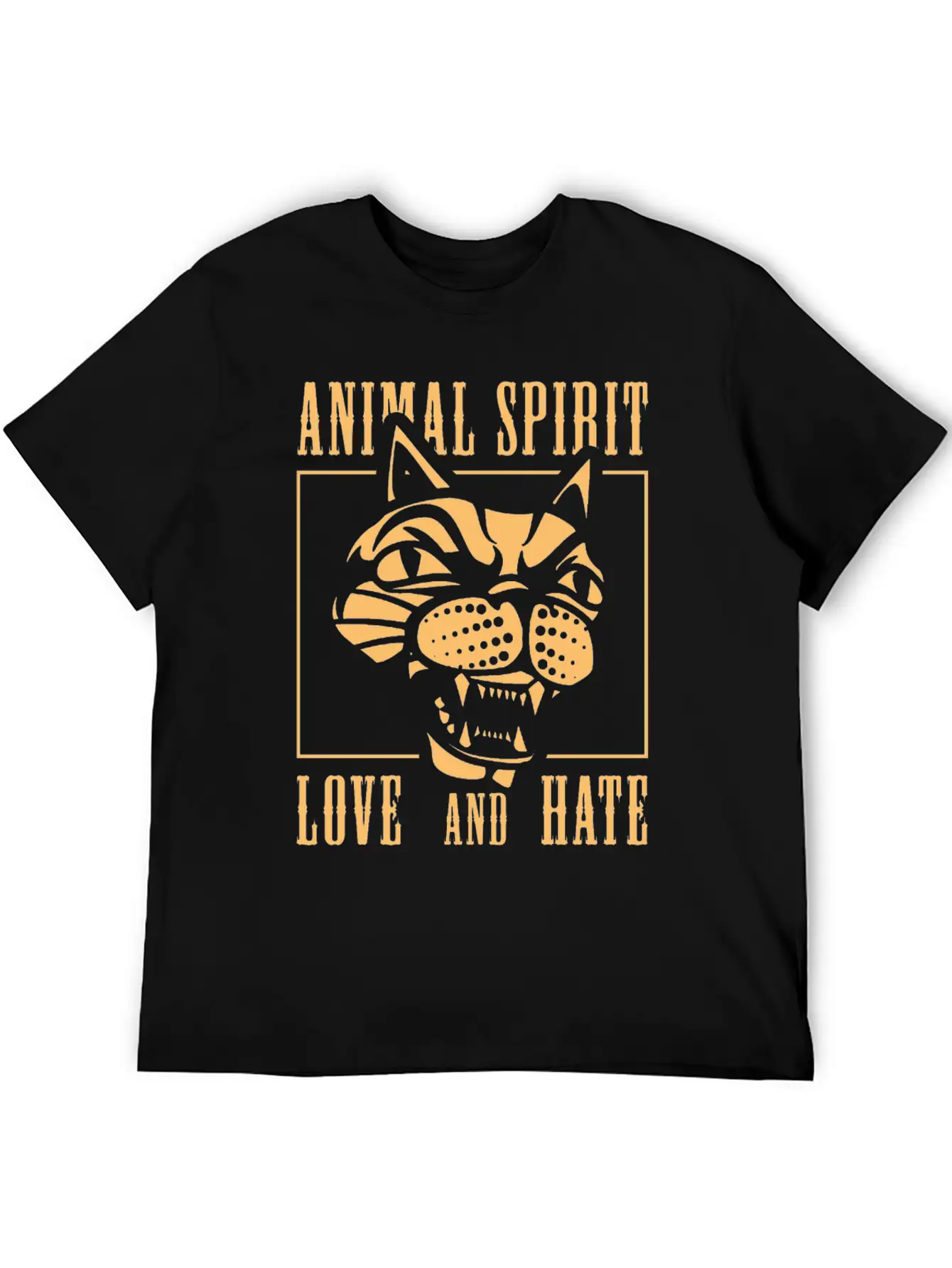 Animal Spirit Love And Hate Cat Unisex Casual T-Shirt – Clean Design For Daily Comfort
