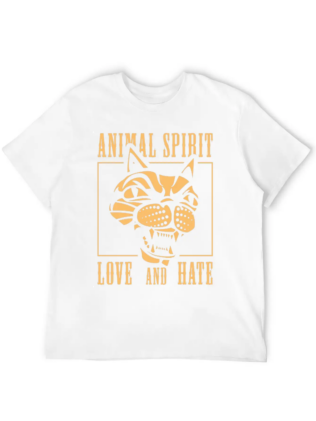 Animal Spirit Love And Hate Cat Unisex Casual T-Shirt – Clean Design For Daily Comfort