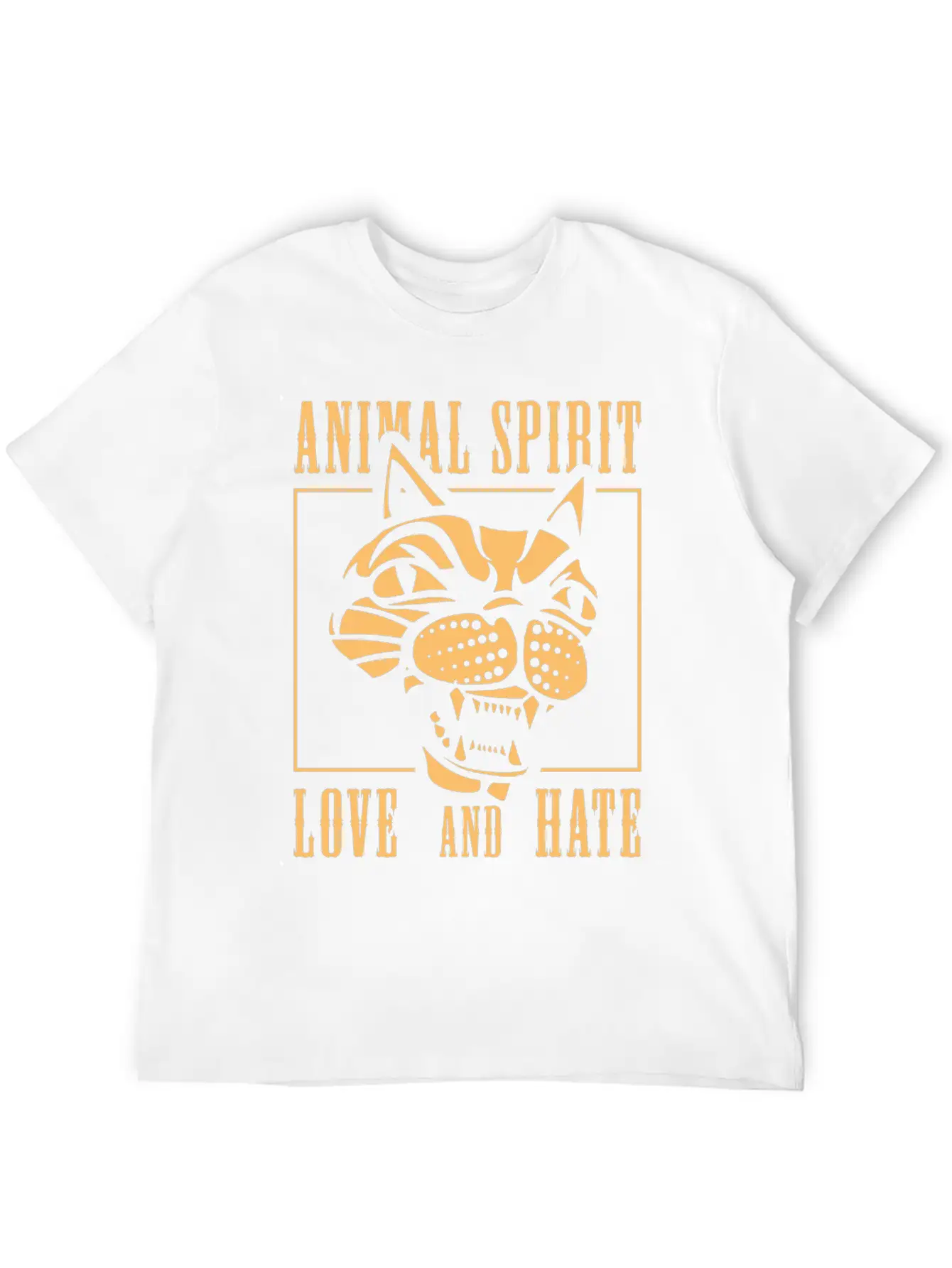 Animal Spirit Love And Hate Cat Unisex Casual T-Shirt – Clean Design For Daily Comfort