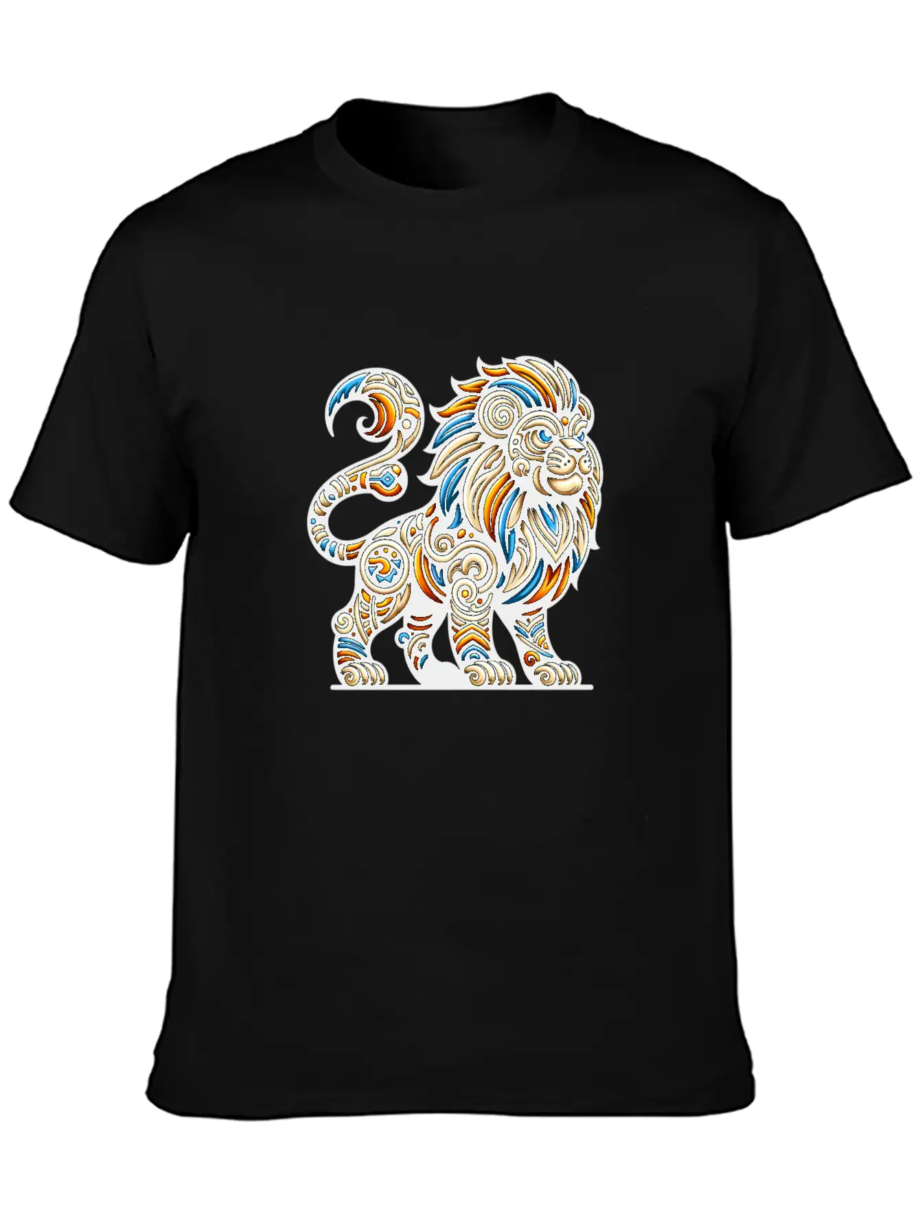 ANIMAL TOTEM - LION - 7 Lightweight Cotton T-Shirt – Daily Comfort Graphic Shirt