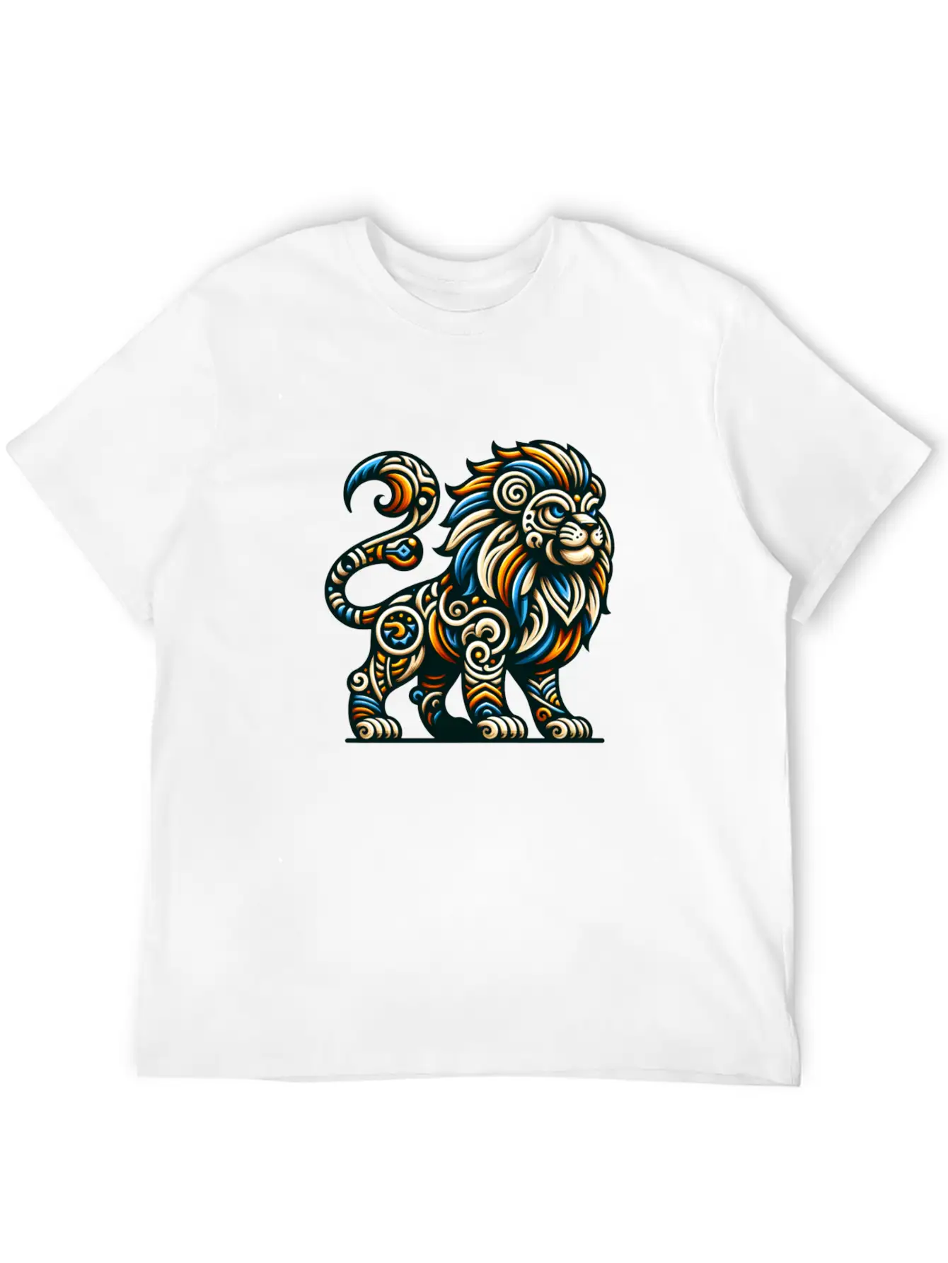 ANIMAL TOTEM - LION - 7 Lightweight Cotton T-Shirt – Daily Comfort Graphic Shirt