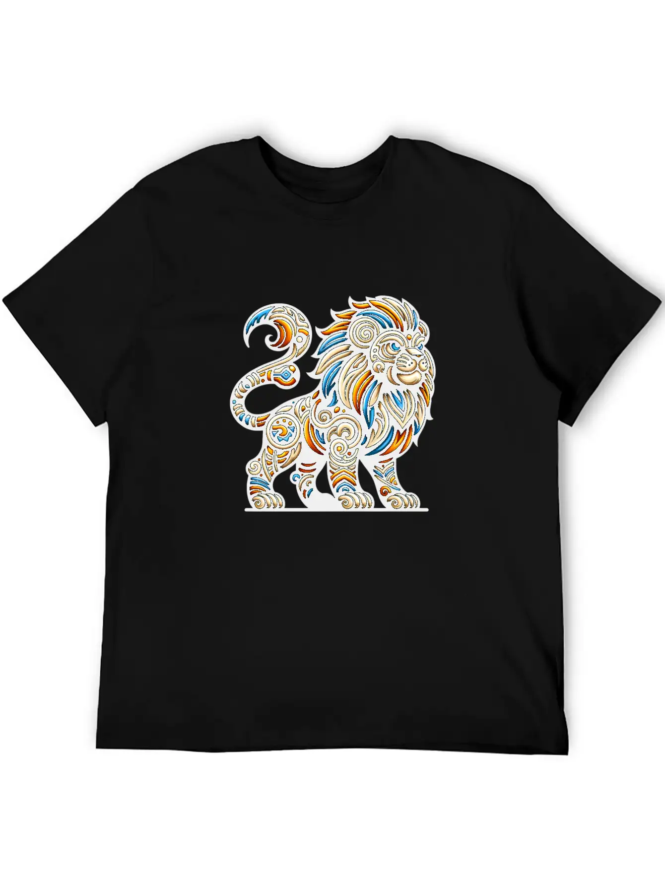ANIMAL TOTEM - LION - 7 Lightweight Cotton T-Shirt – Daily Comfort Graphic Shirt