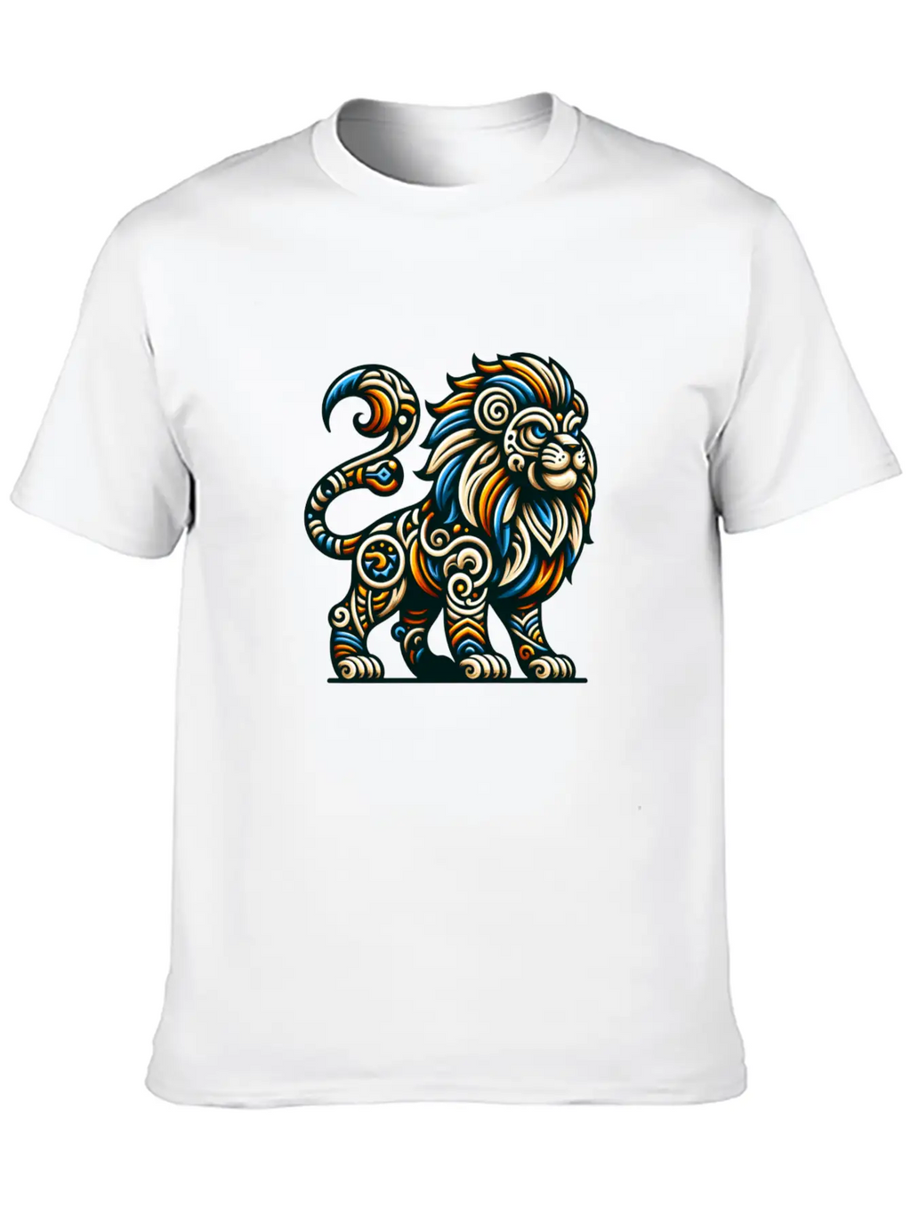 ANIMAL TOTEM - LION - 7 Lightweight Cotton T-Shirt – Daily Comfort Graphic Shirt