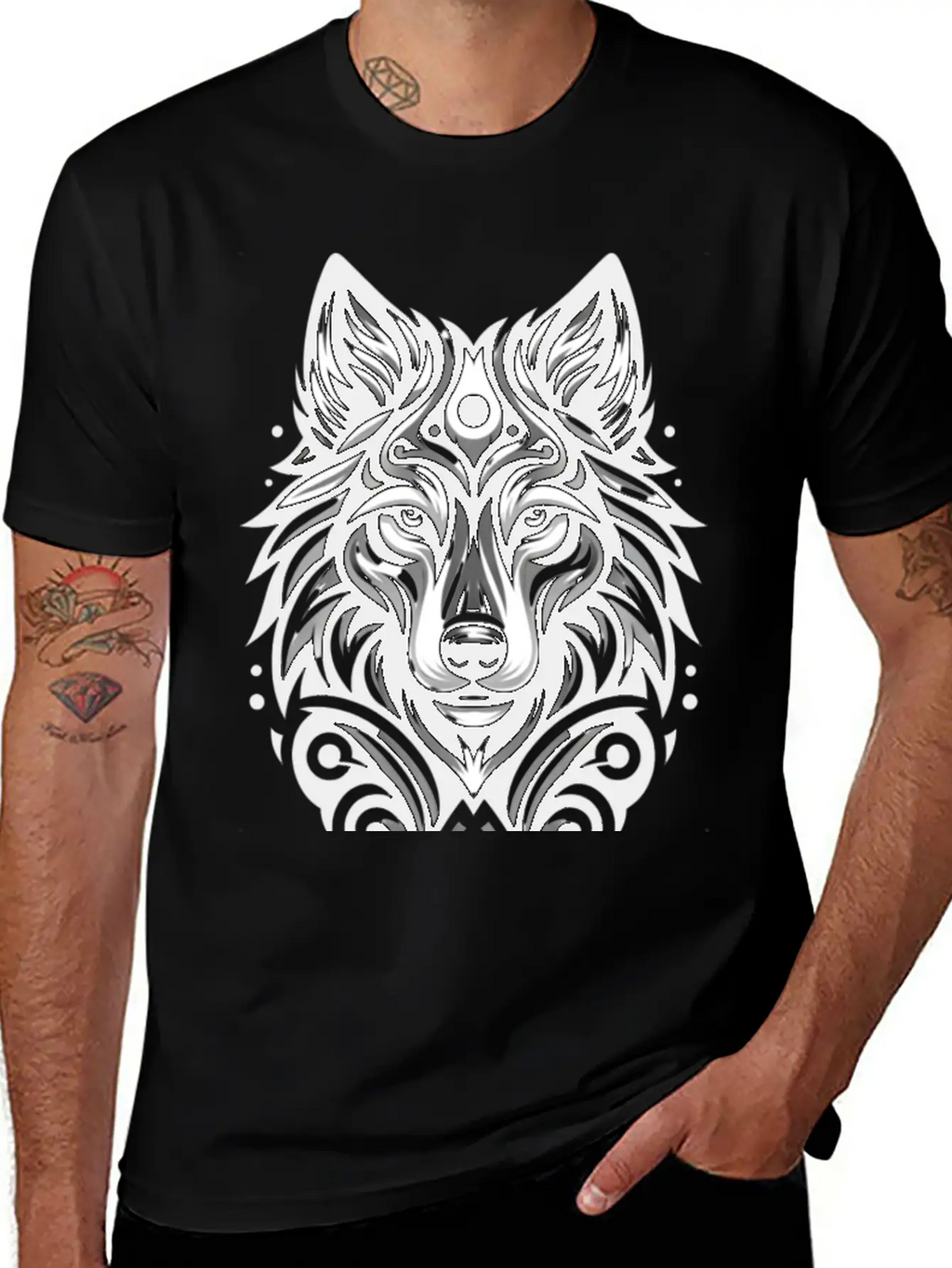 ANIMAL TOTEM - WOLF - 1 Classic Fit Graphic Tee For Daily Comfort – Unisex Cotton Shirt