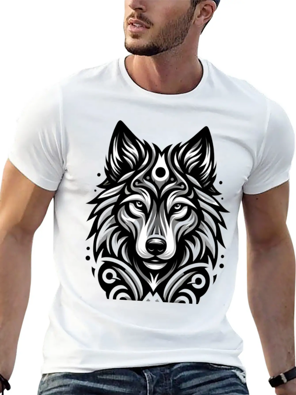 ANIMAL TOTEM - WOLF - 1 Classic Fit Graphic Tee For Daily Comfort – Unisex Cotton Shirt