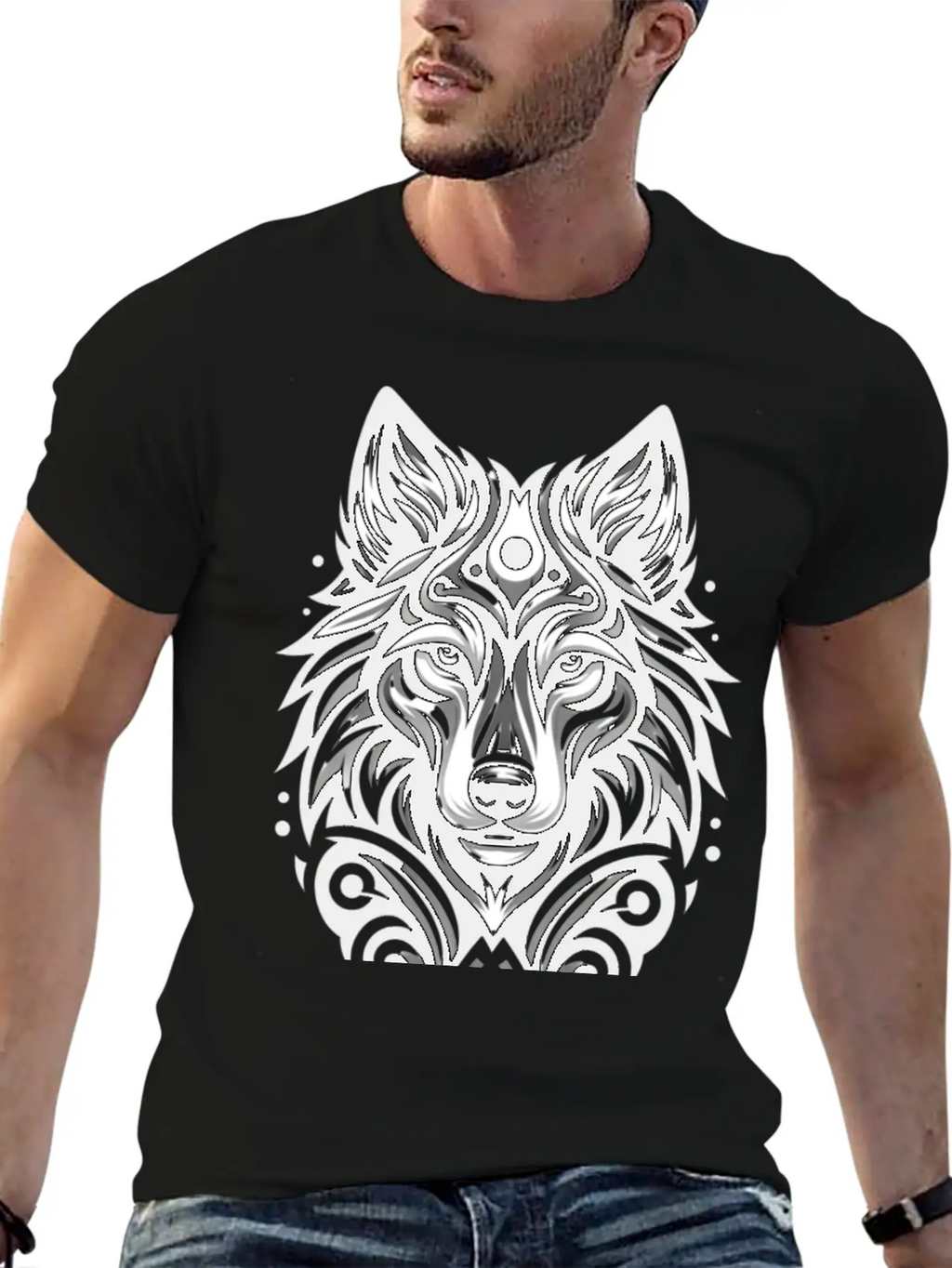 ANIMAL TOTEM - WOLF - 1 Classic Fit Graphic Tee For Daily Comfort – Unisex Cotton Shirt