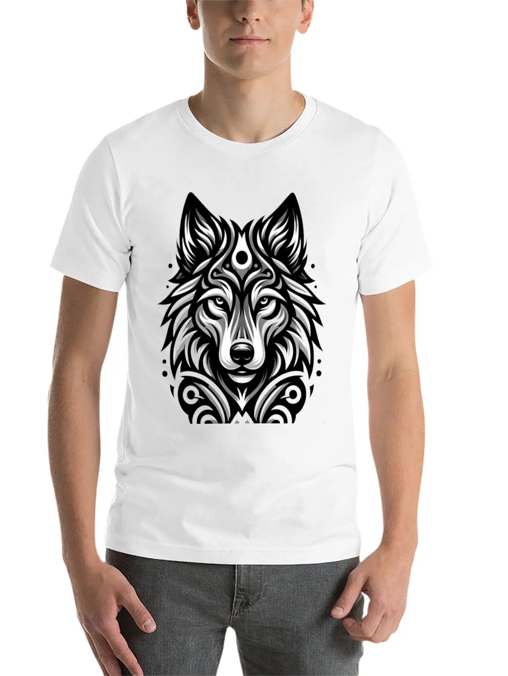 ANIMAL TOTEM - WOLF - 1 Classic Fit Graphic Tee For Daily Comfort – Unisex Cotton Shirt