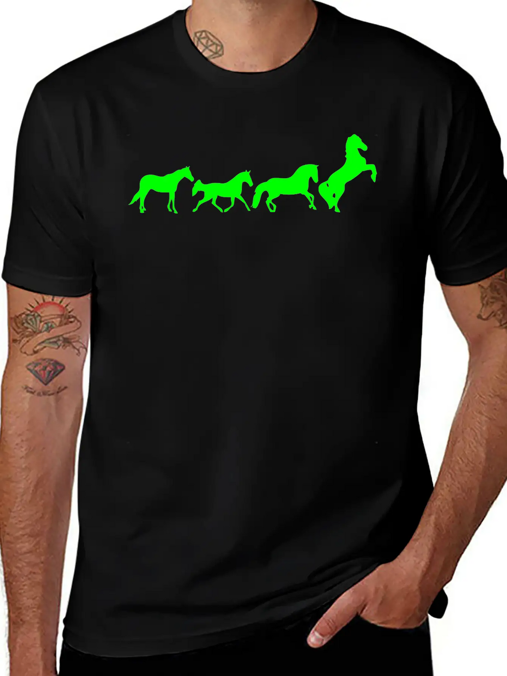 Animated Horse 2 Basic Graphic T-Shirt – Daily Comfort In Soft Cotton