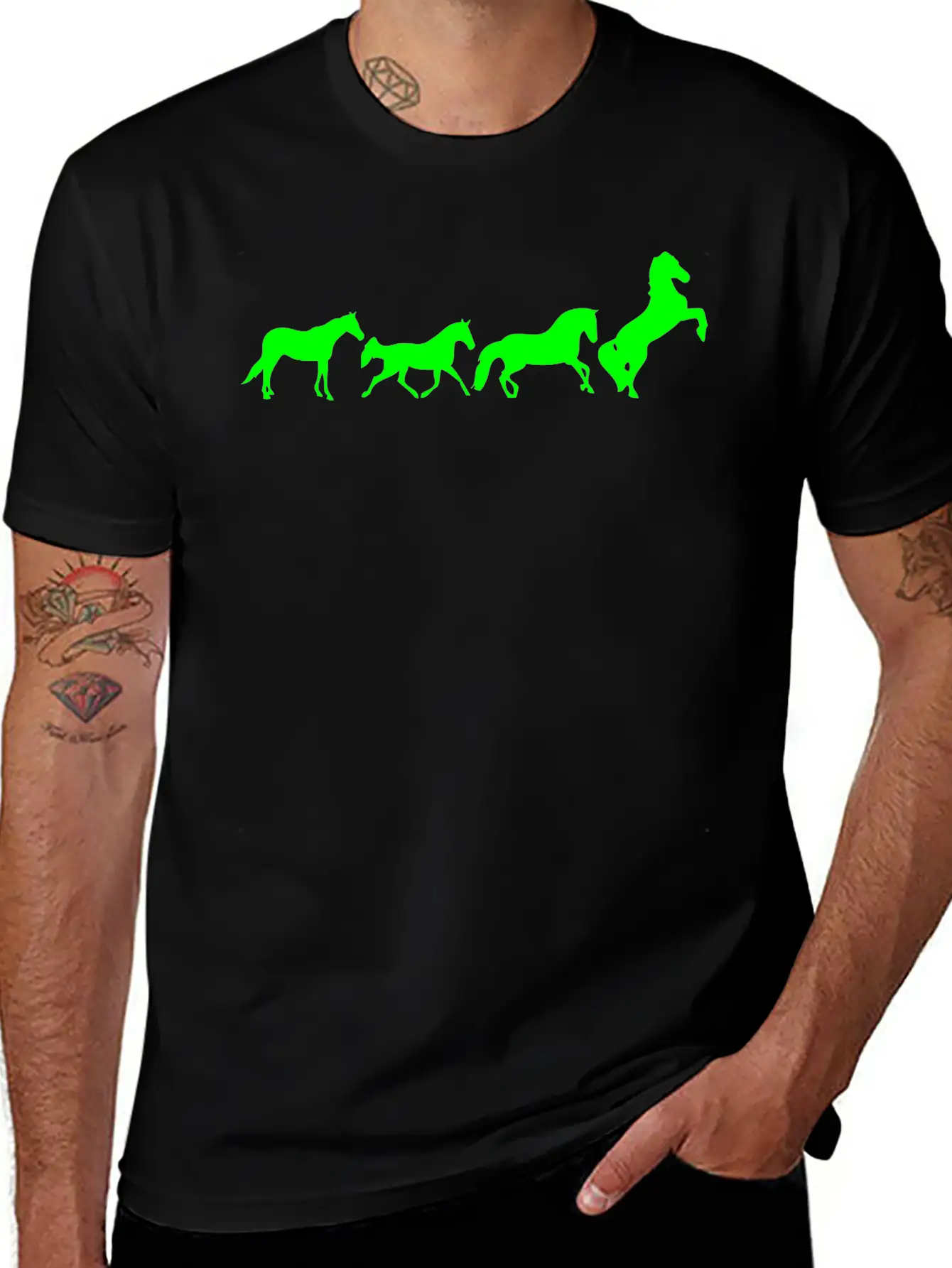 Animated Horse 2 Basic Graphic T-Shirt – Daily Comfort In Soft Cotton