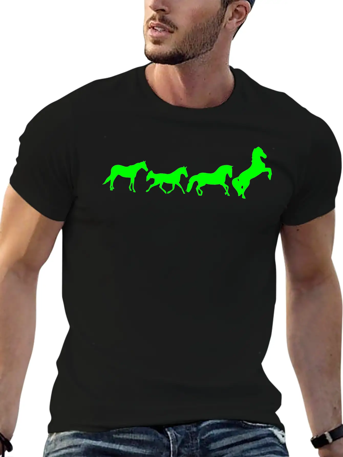 Animated Horse 2 Basic Graphic T-Shirt – Daily Comfort In Soft Cotton