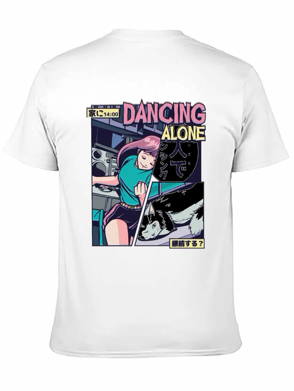 ANIME DANCING VAPORWAVE Breathable Graphic T-Shirt – Perfect For Casual Days