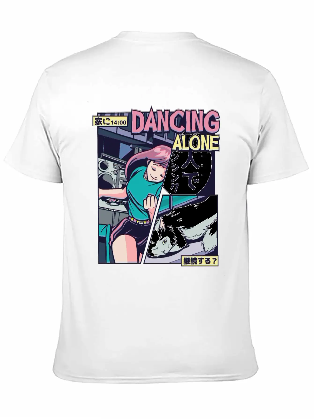 ANIME DANCING VAPORWAVE Breathable Graphic T-Shirt – Perfect For Casual Days