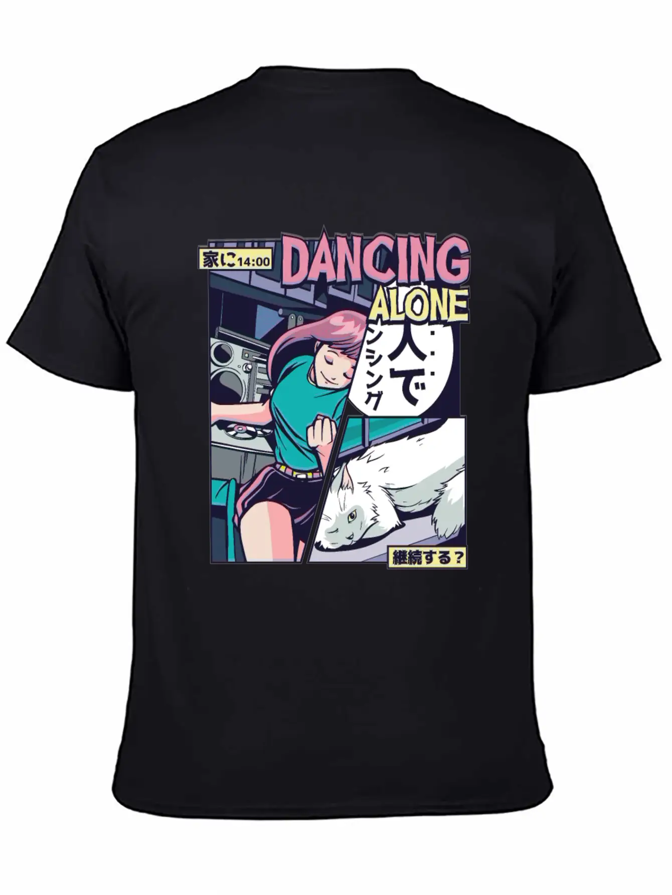 ANIME DANCING VAPORWAVE Breathable Graphic T-Shirt – Perfect For Casual Days