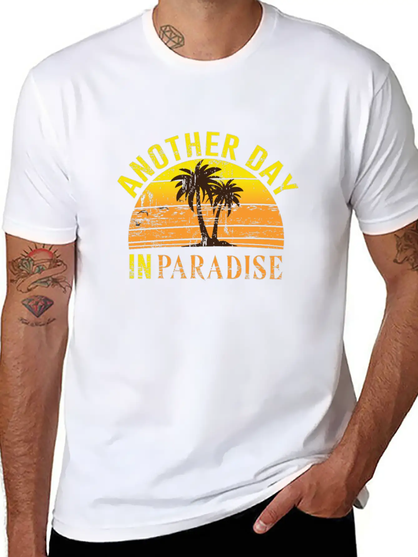Another Day In Paradise Peaceful Beach Classic Fit Graphic Tee For Daily Comfort – Unisex Cotton Shirt