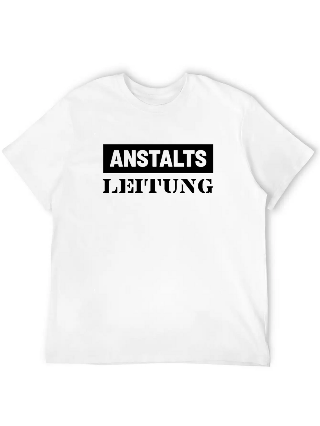 Anstalts Leitung Classic Crew Neck Graphic Tee – Everyday Minimal Look