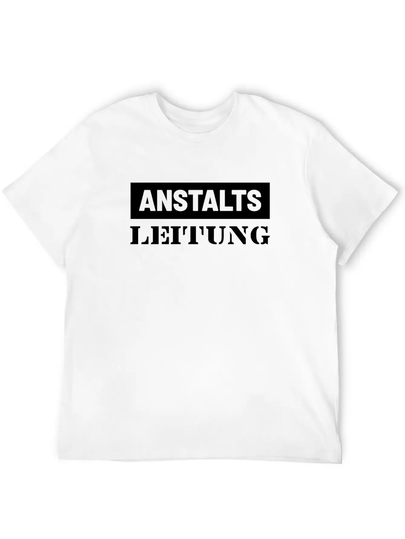 Anstalts Leitung Classic Crew Neck Graphic Tee – Everyday Minimal Look