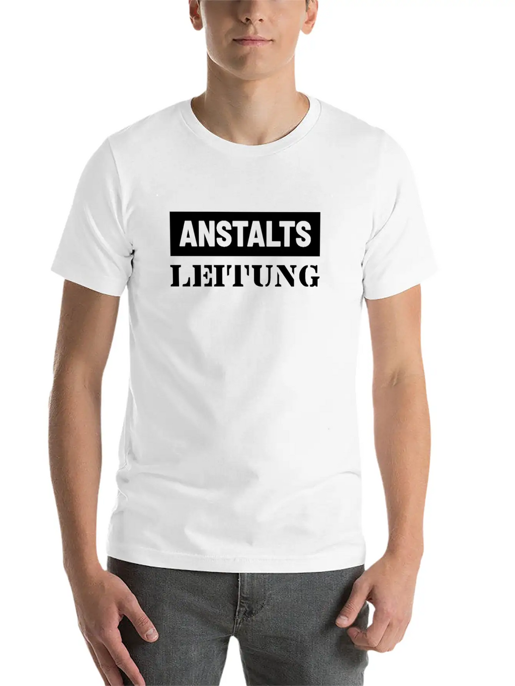 Anstalts Leitung Classic Crew Neck Graphic Tee – Everyday Minimal Look