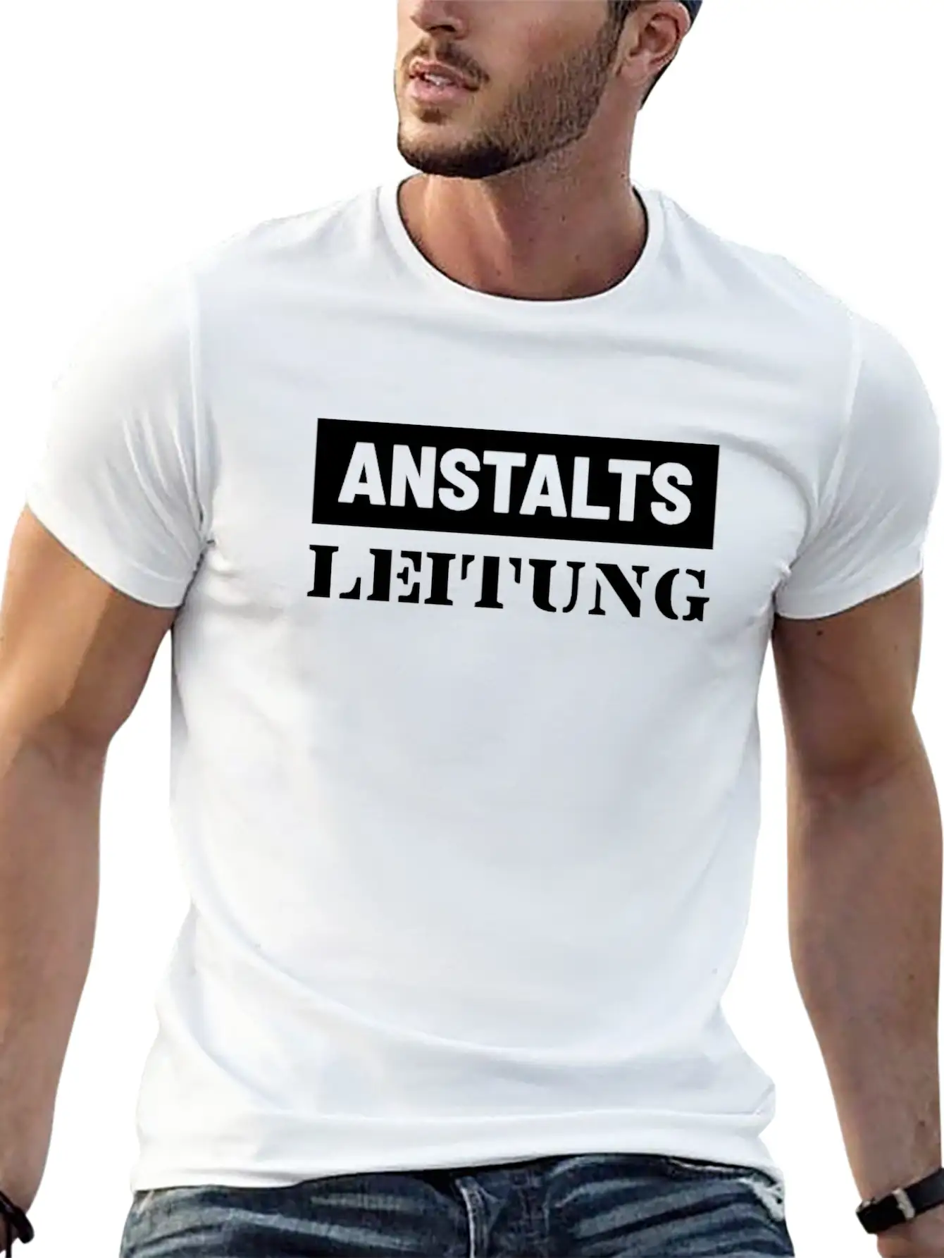 Anstalts Leitung Classic Crew Neck Graphic Tee – Everyday Minimal Look