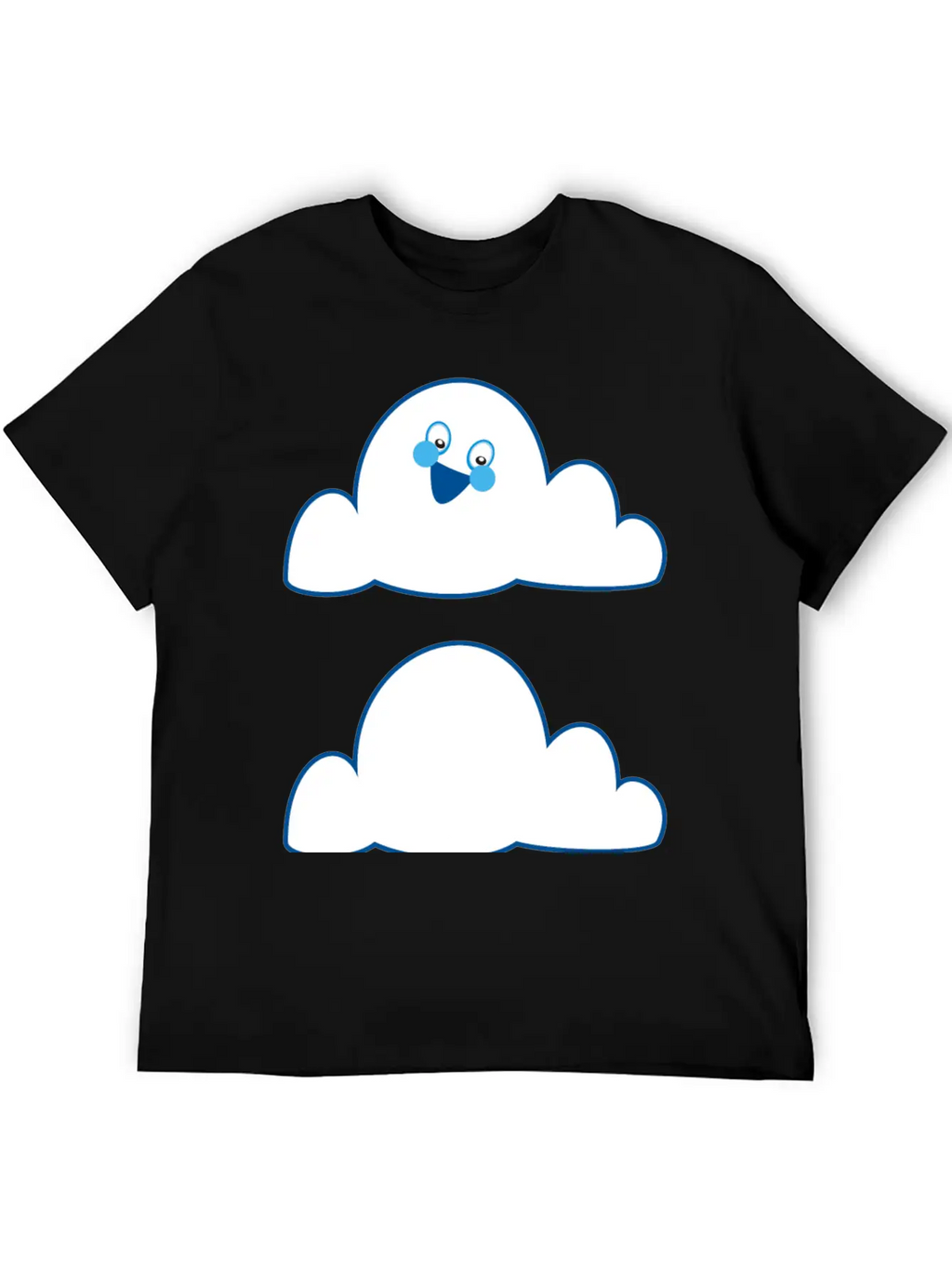 Anthropomorphic Cloud Breathable Graphic T-Shirt – Perfect For Casual Days