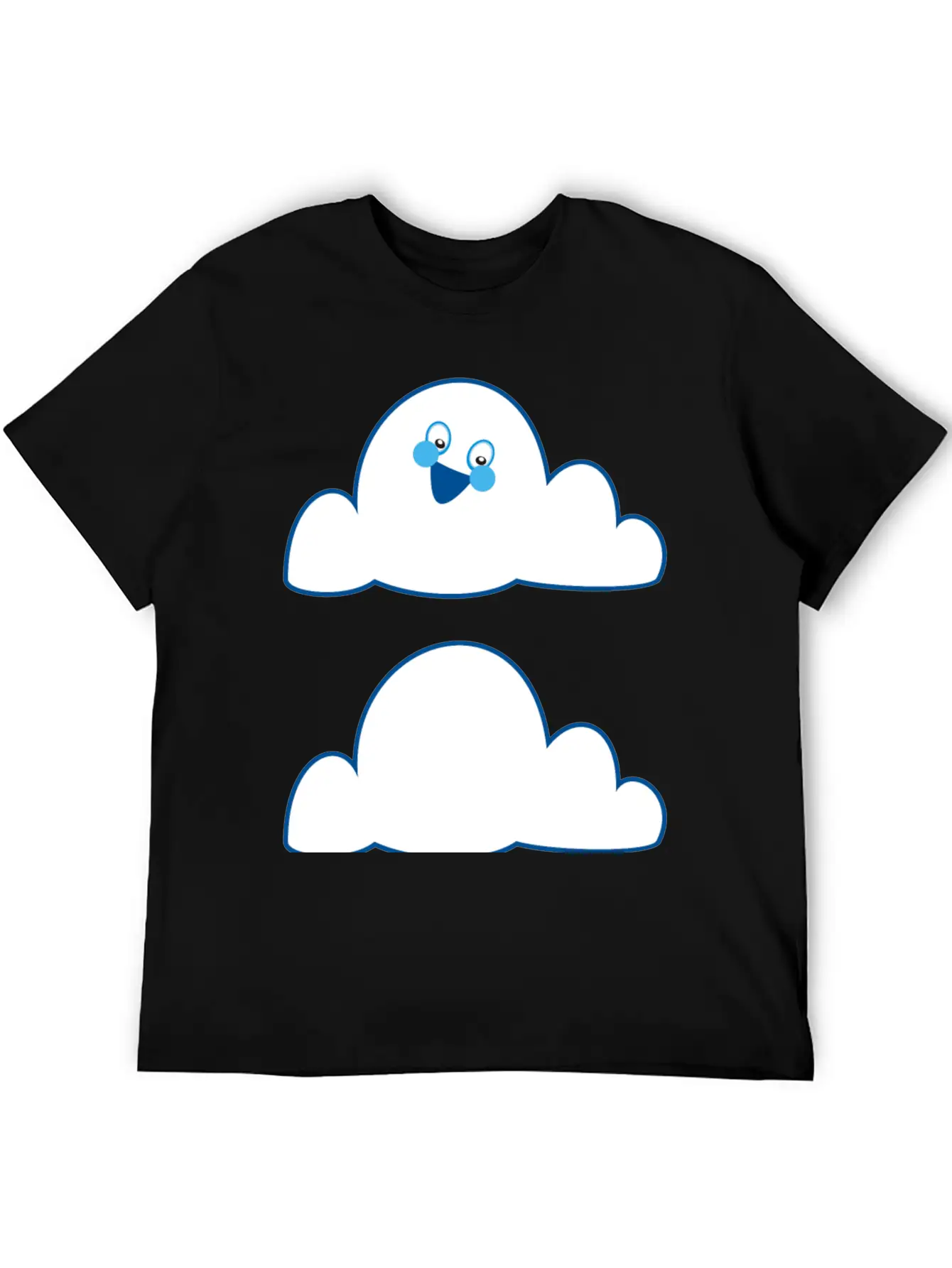 Anthropomorphic Cloud Breathable Graphic T-Shirt – Perfect For Casual Days