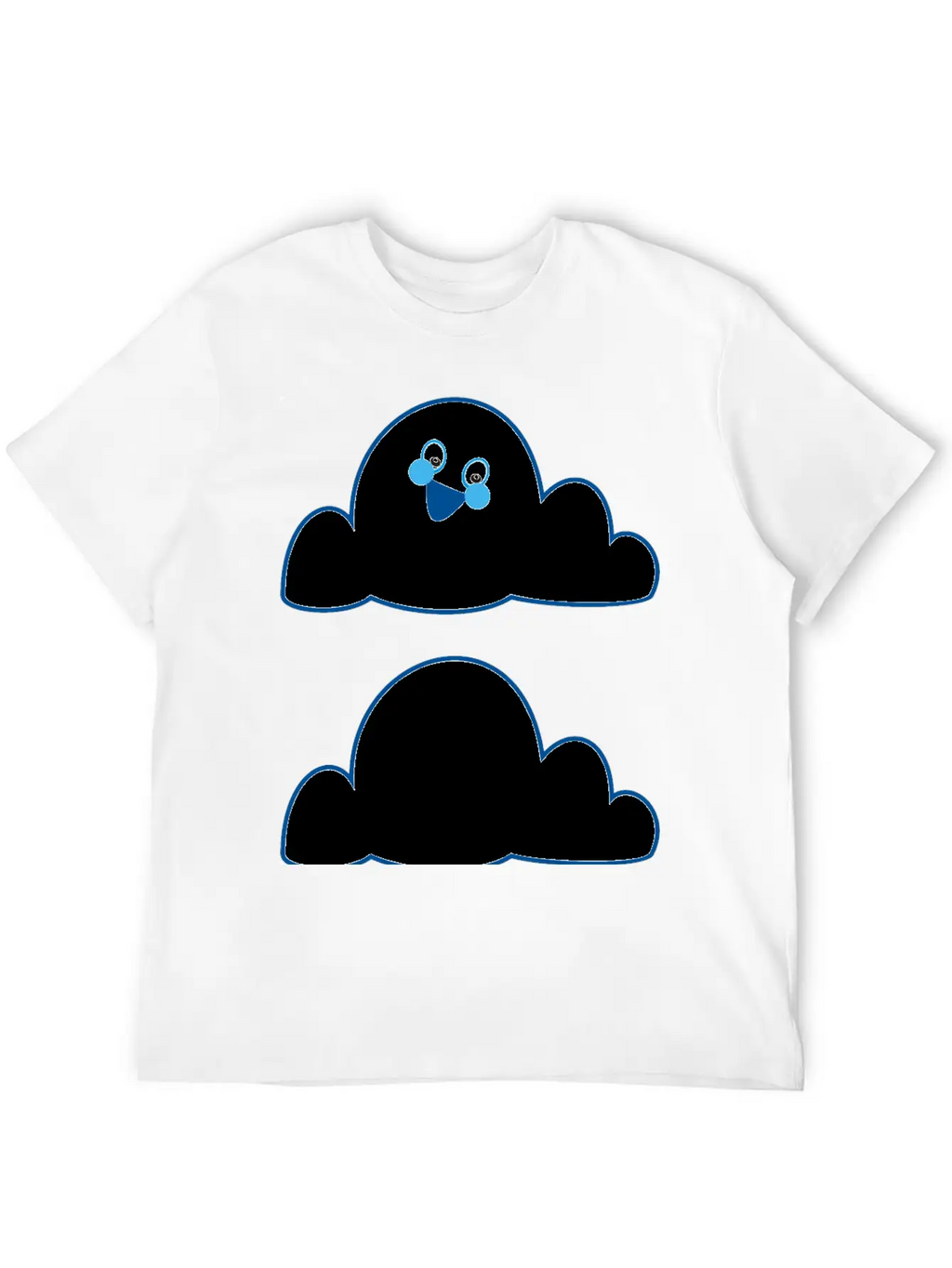 Anthropomorphic Cloud Breathable Graphic T-Shirt – Perfect For Casual Days
