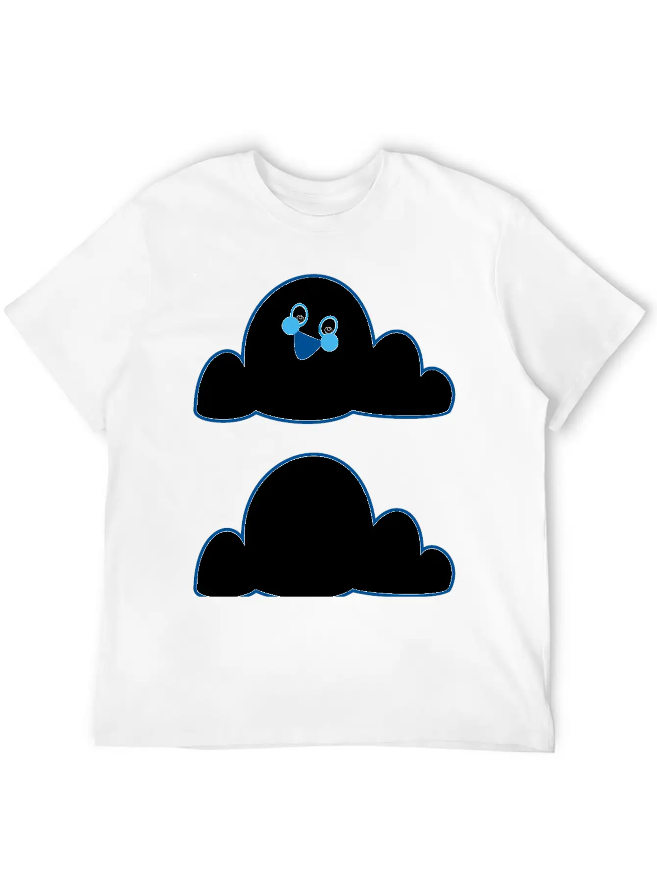 Anthropomorphic Cloud Breathable Graphic T-Shirt – Perfect For Casual Days