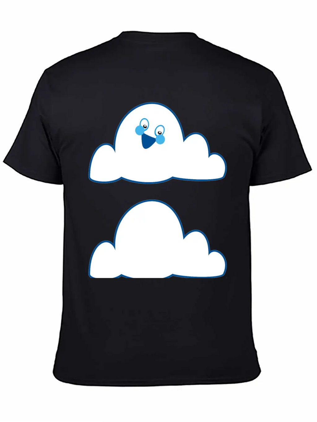 Anthropomorphic Cloud Breathable Graphic T-Shirt – Perfect For Casual Days