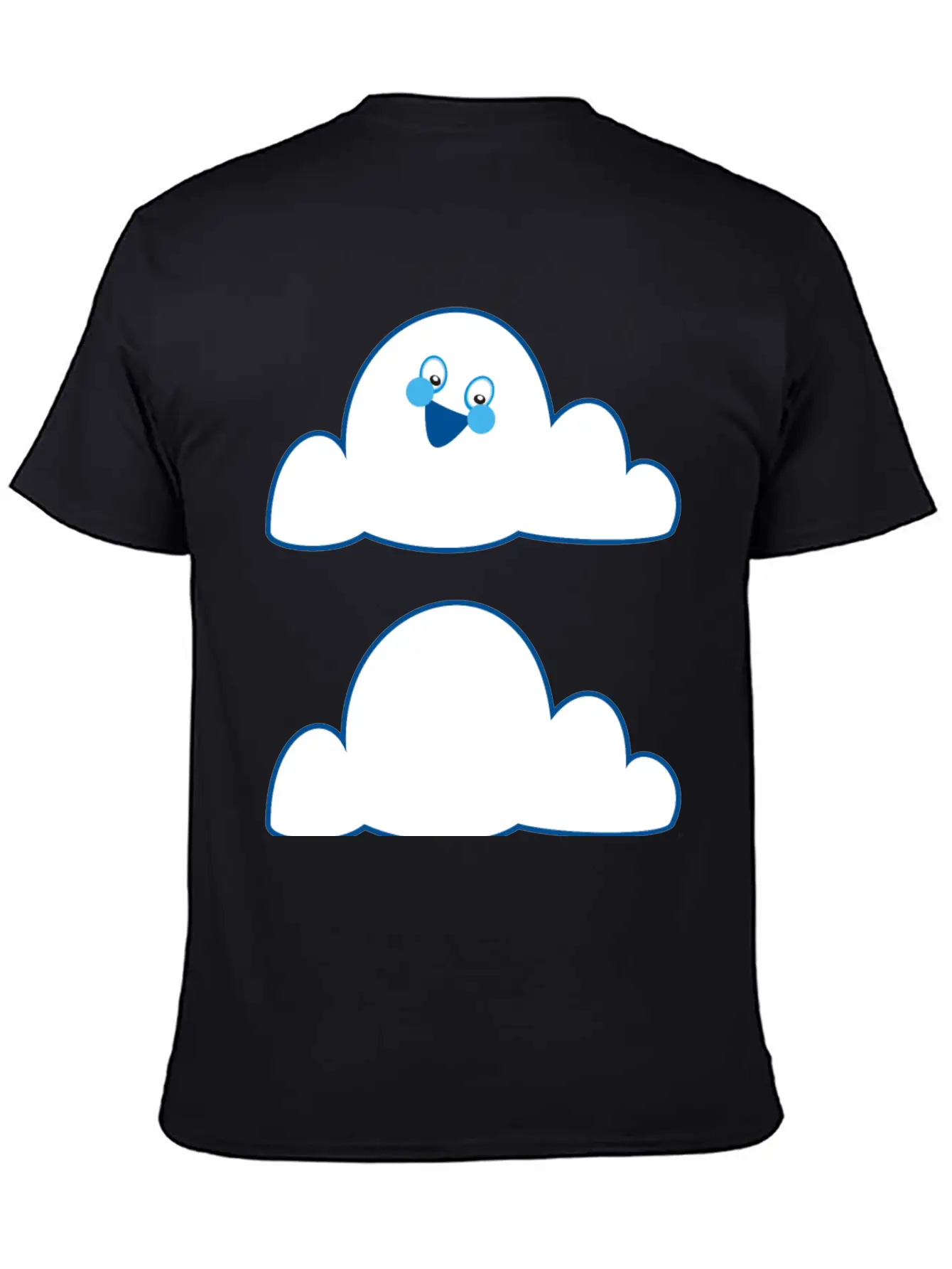 Anthropomorphic Cloud Breathable Graphic T-Shirt – Perfect For Casual Days