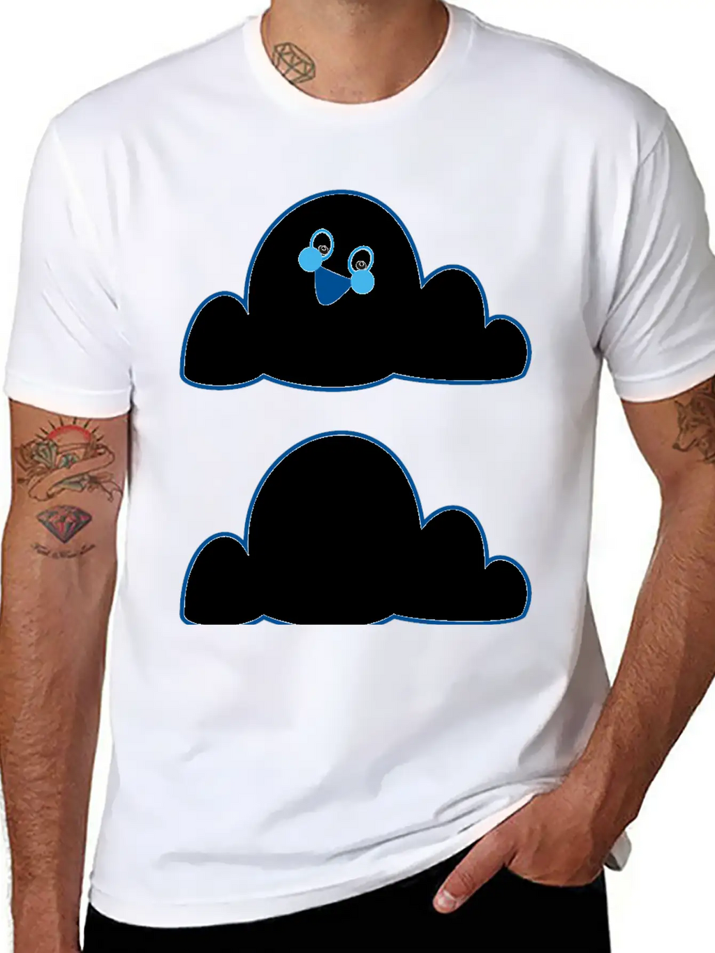 Anthropomorphic Cloud Breathable Graphic T-Shirt – Perfect For Casual Days