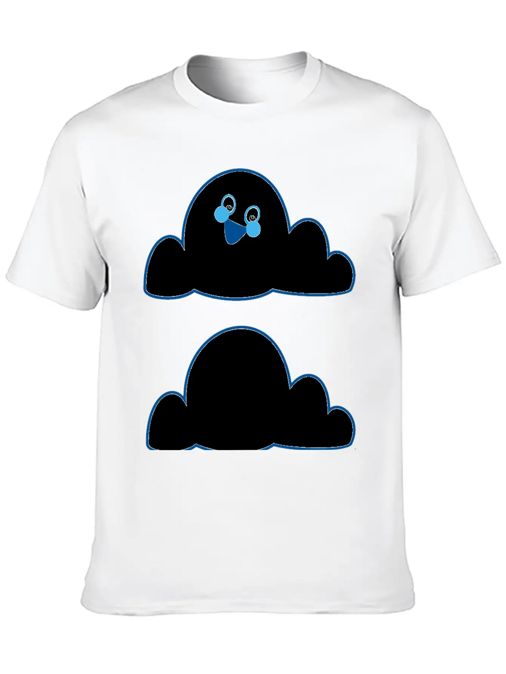 Anthropomorphic Cloud Breathable Graphic T-Shirt – Perfect For Casual Days