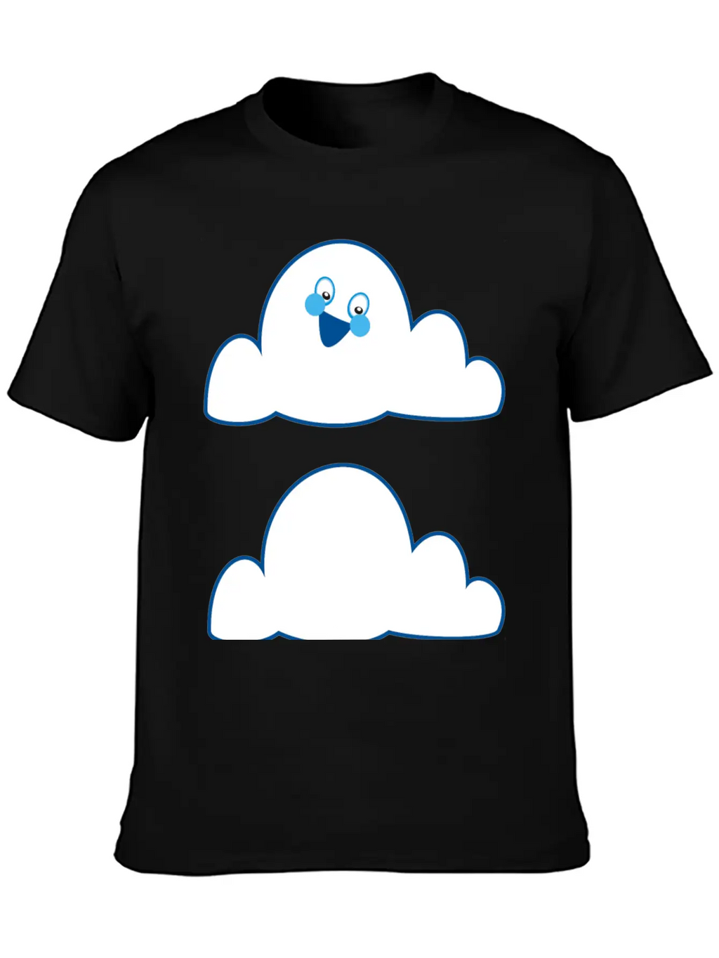 Anthropomorphic Cloud Breathable Graphic T-Shirt – Perfect For Casual Days