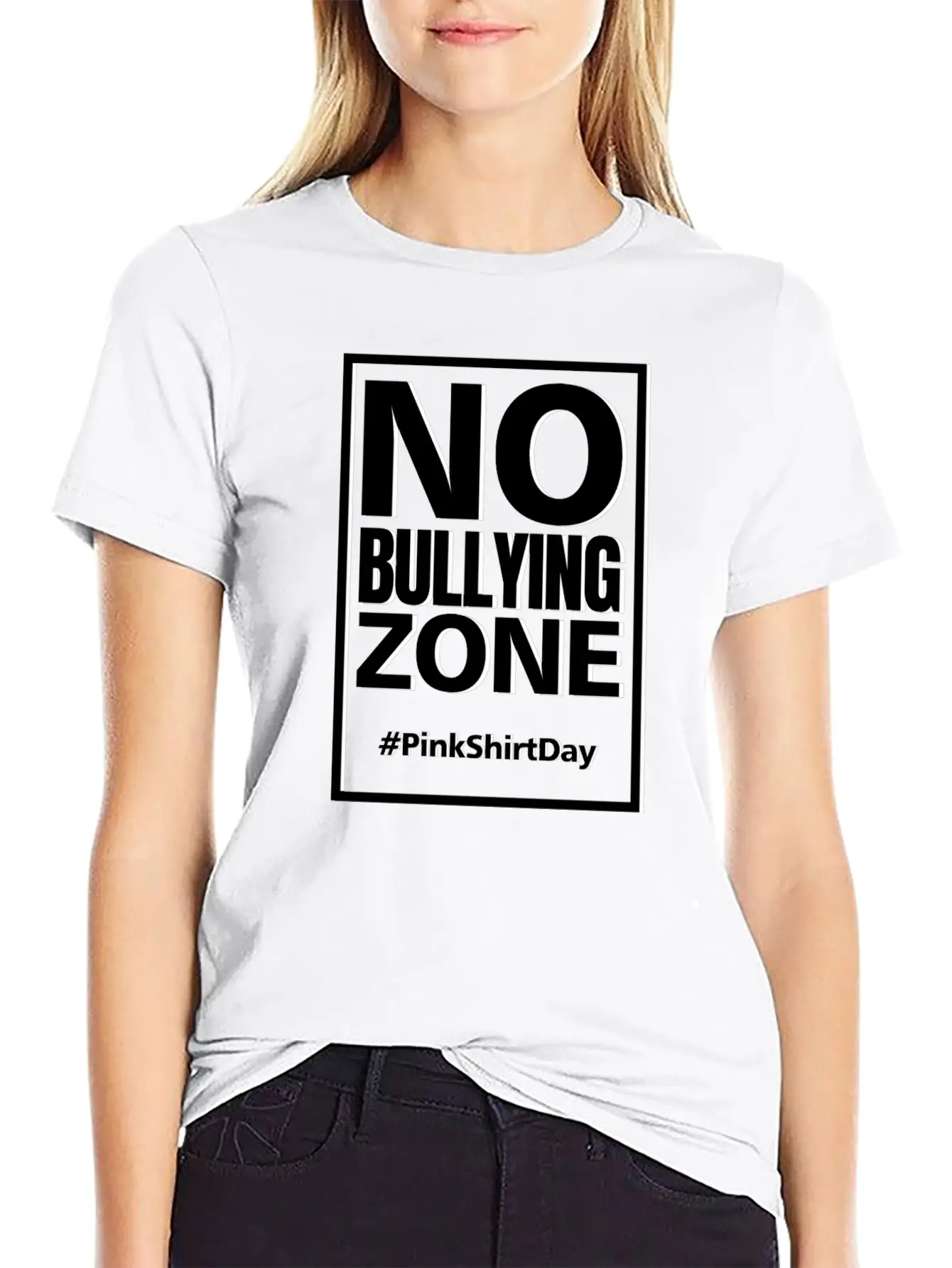 Anti Bullying Pink Shirt Day No Bullying Zone Shir Classic Fit Graphic Tee For Daily Comfort – Unisex Cotton Shirt