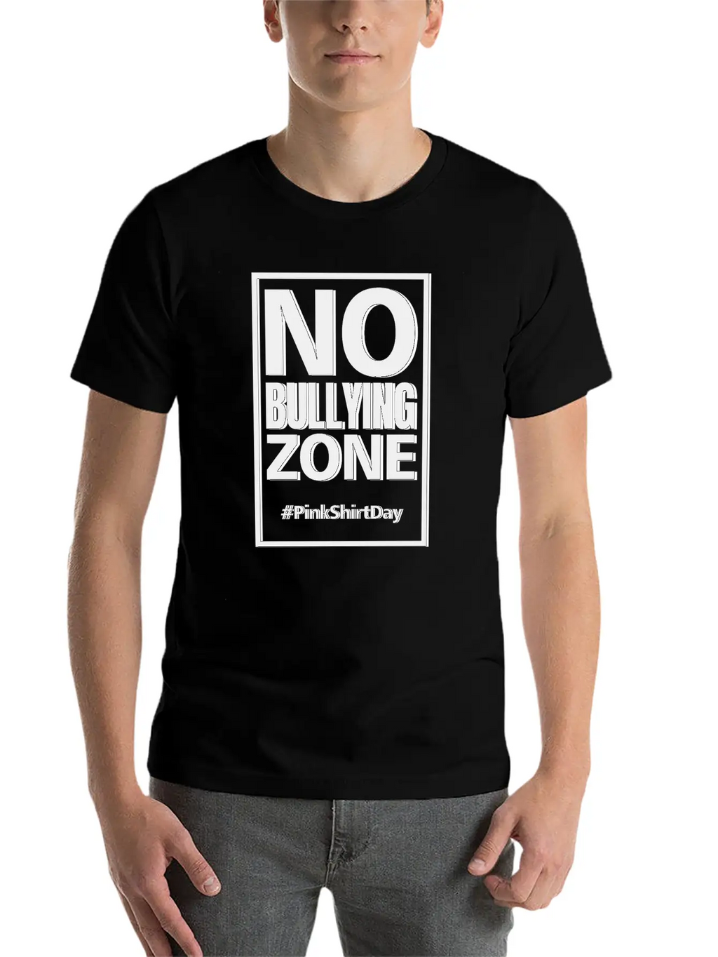 Anti Bullying Pink Shirt Day No Bullying Zone Shir Classic Fit Graphic Tee For Daily Comfort – Unisex Cotton Shirt