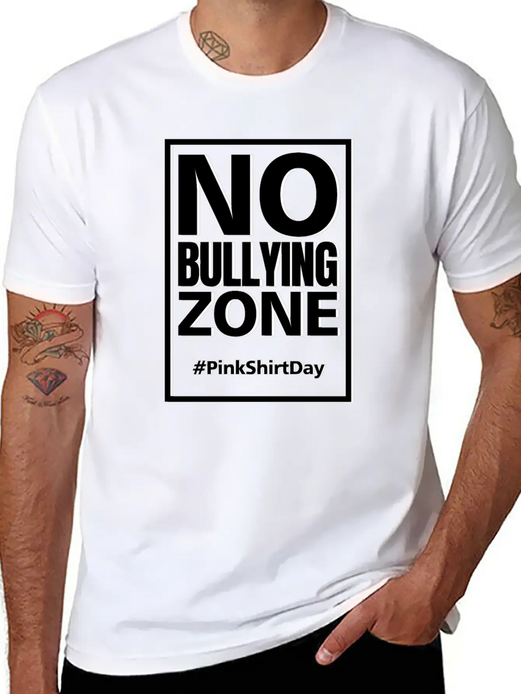 Anti Bullying Pink Shirt Day No Bullying Zone Shir Classic Fit Graphic Tee For Daily Comfort – Unisex Cotton Shirt