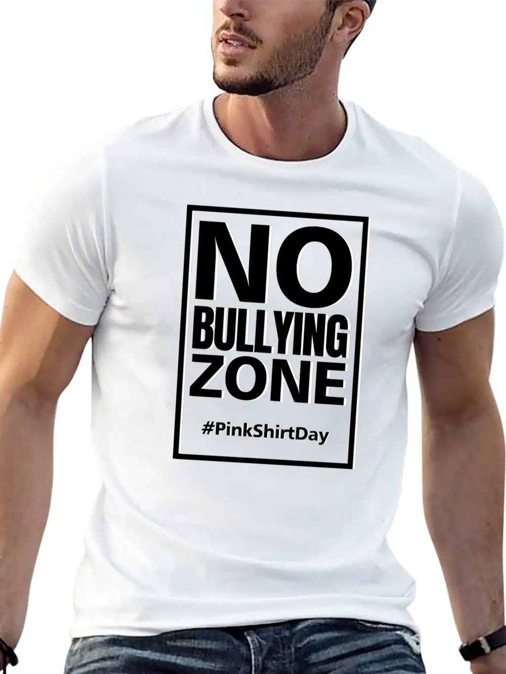 Anti Bullying Pink Shirt Day No Bullying Zone Shir Classic Fit Graphic Tee For Daily Comfort – Unisex Cotton Shirt